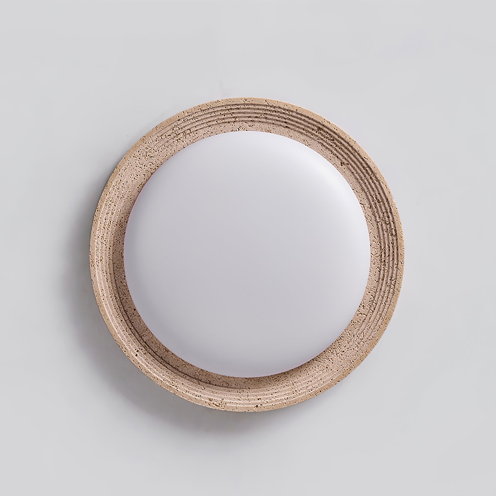 Olphaan Ringed Travertine Ceiling Light - Blowlighting