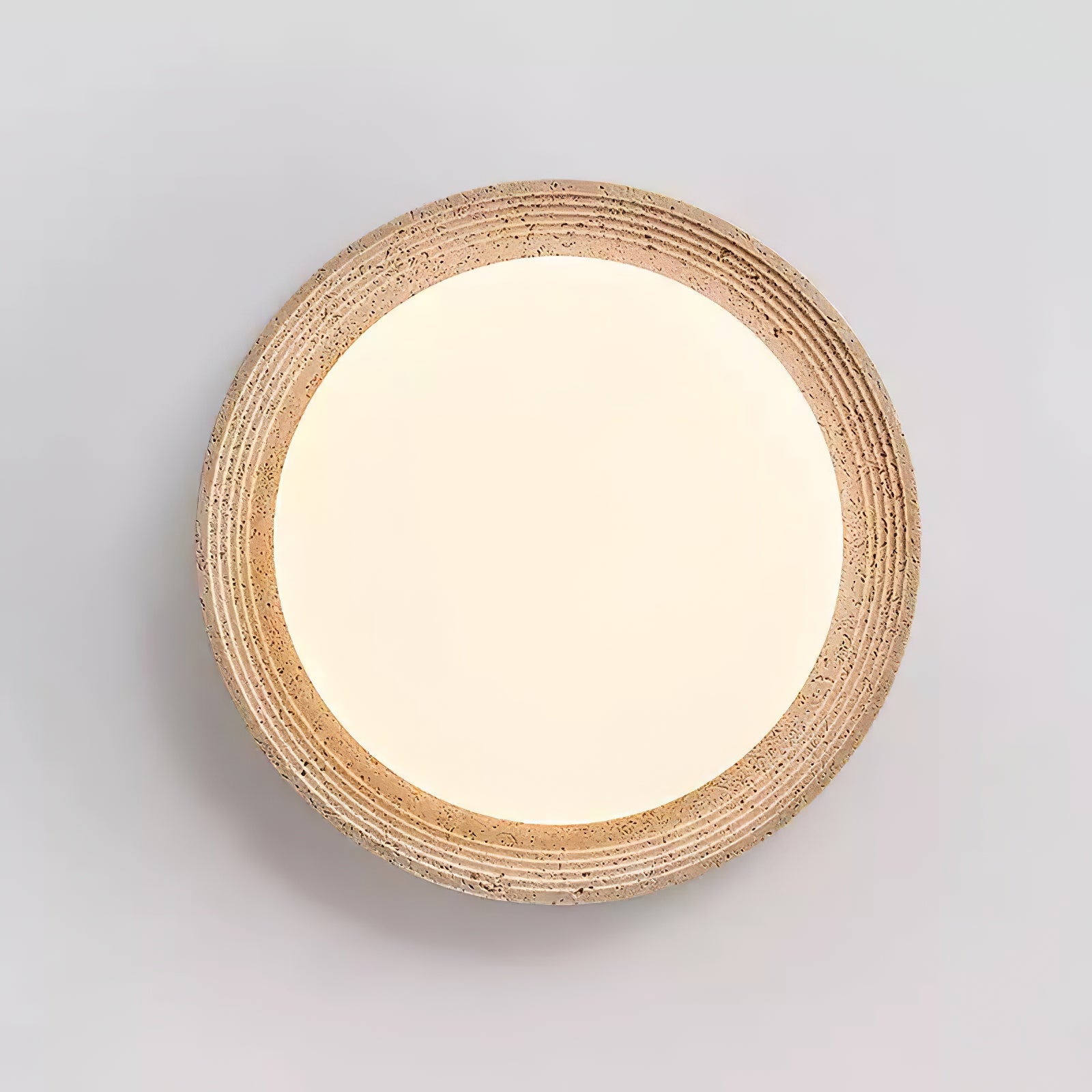 Olphaan Ringed Travertine Ceiling Light - Blowlighting
