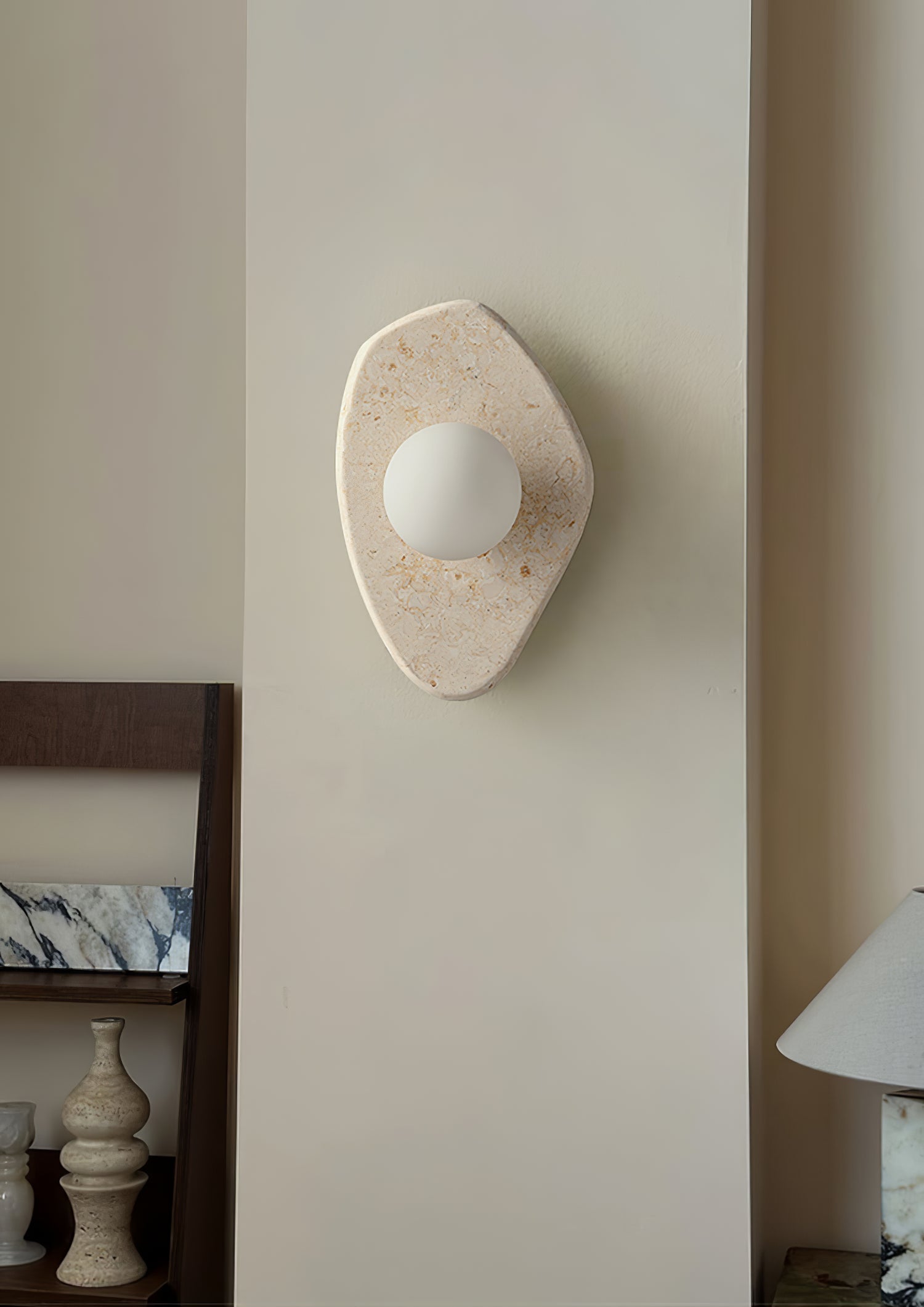 Pebble Rustic Marble Wall Light - Blowlighting