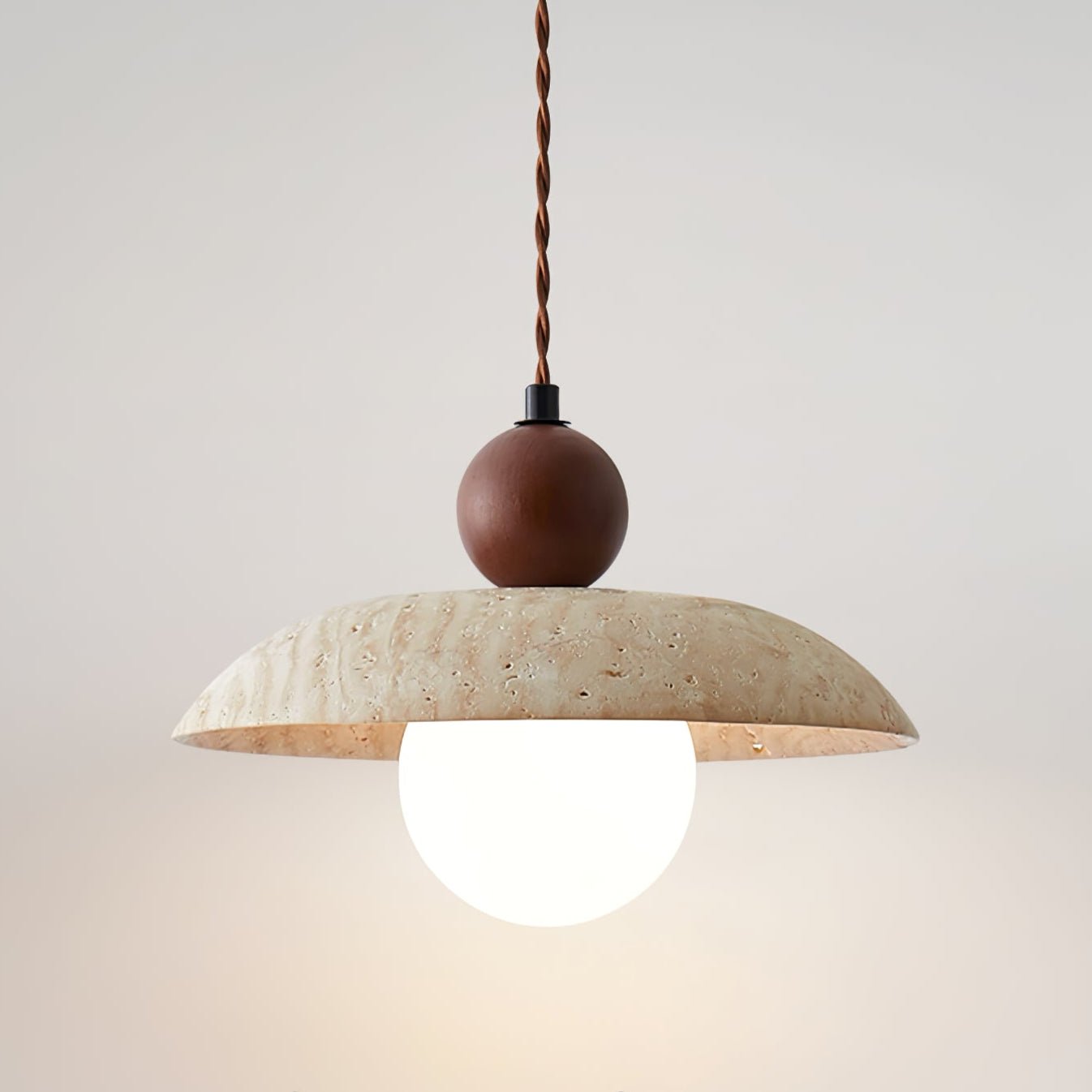 Soleil Travertine Pendant Light - Blowlighting