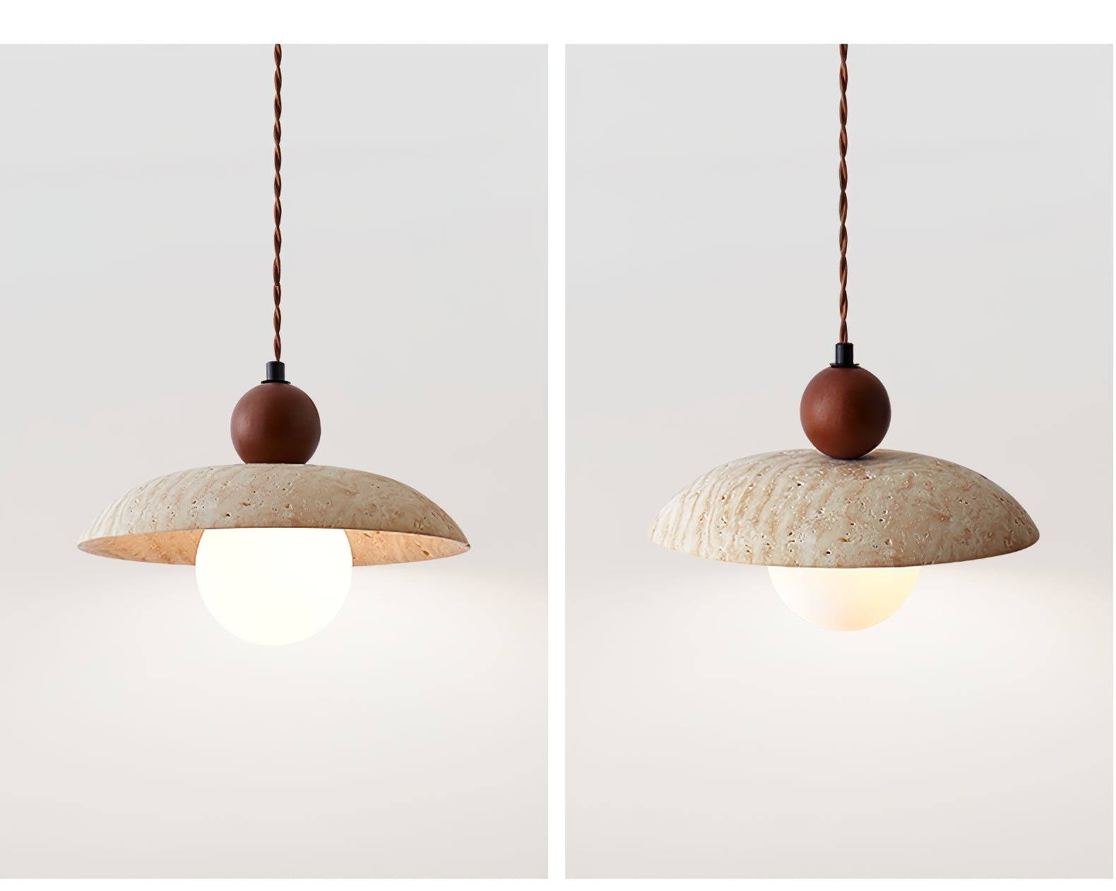 Soleil Travertine Pendant Light - Blowlighting