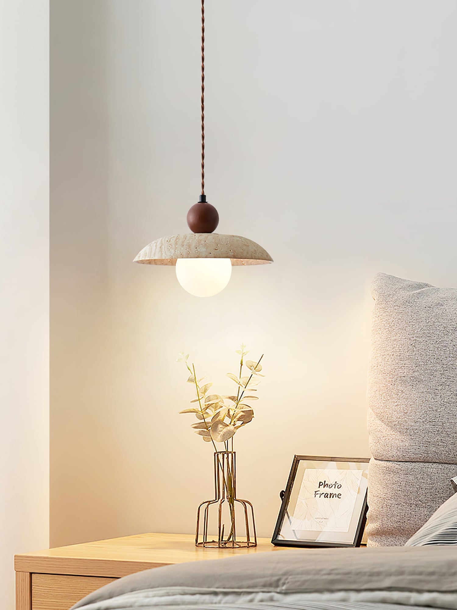 Soleil Travertine Pendant Light - Blowlighting