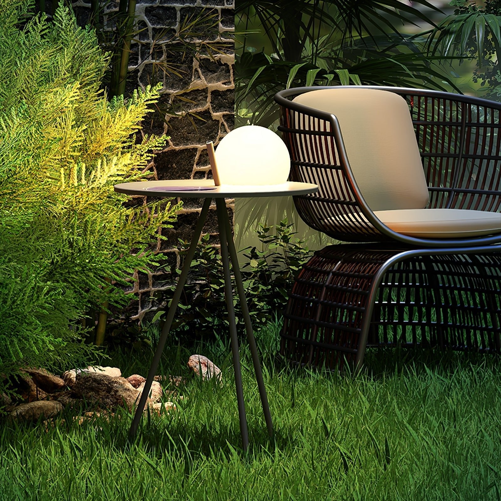 Ray Solar Tripod Outdoor Table Floor Lamp - Blowlighting