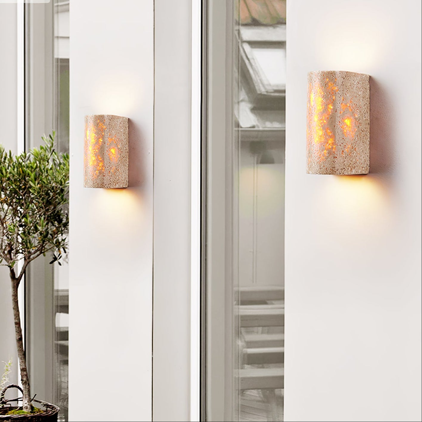 Sysilion Travertine Wall Light - Blowlighting