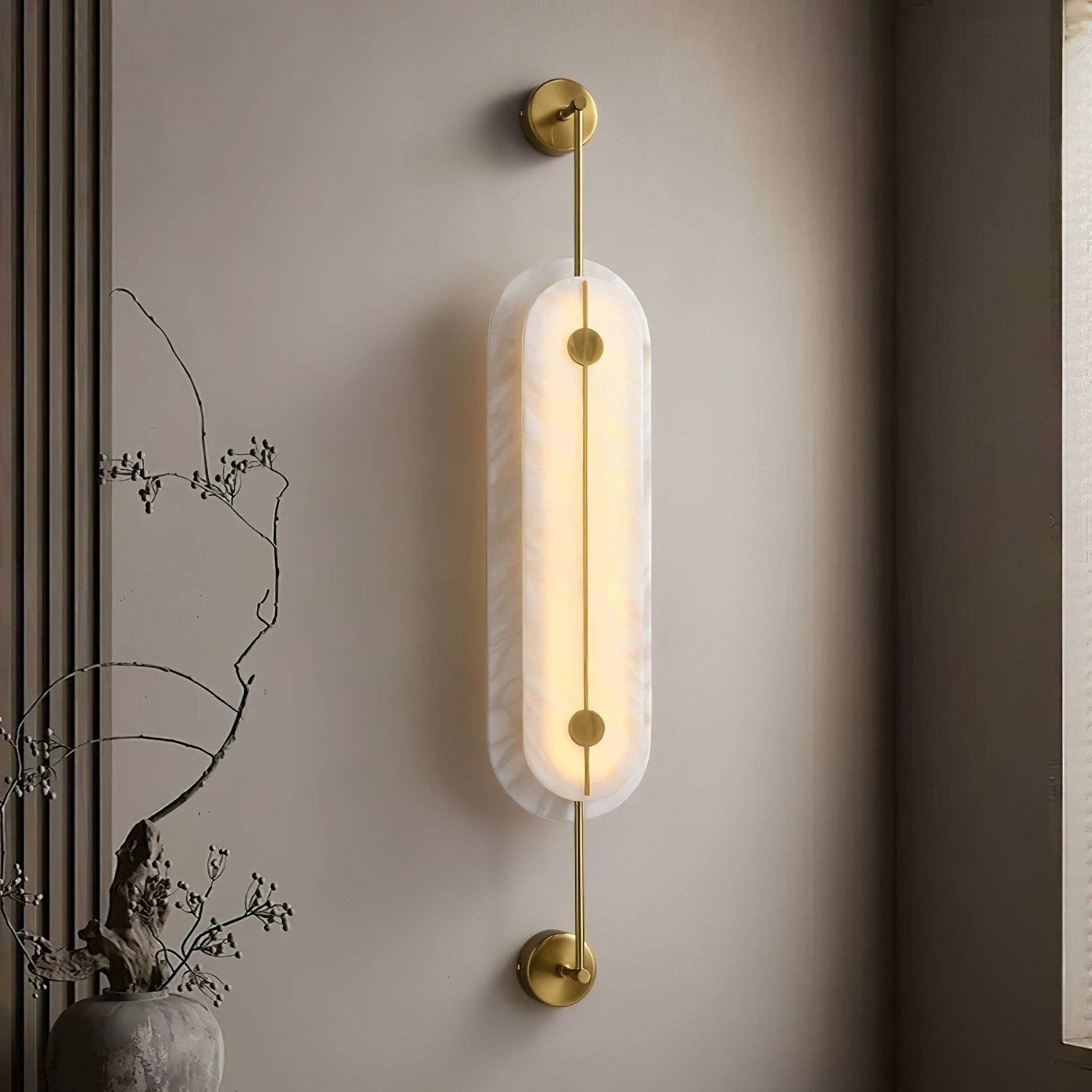 Cudorel Oval Alabaster Wall Light - Blowlighting