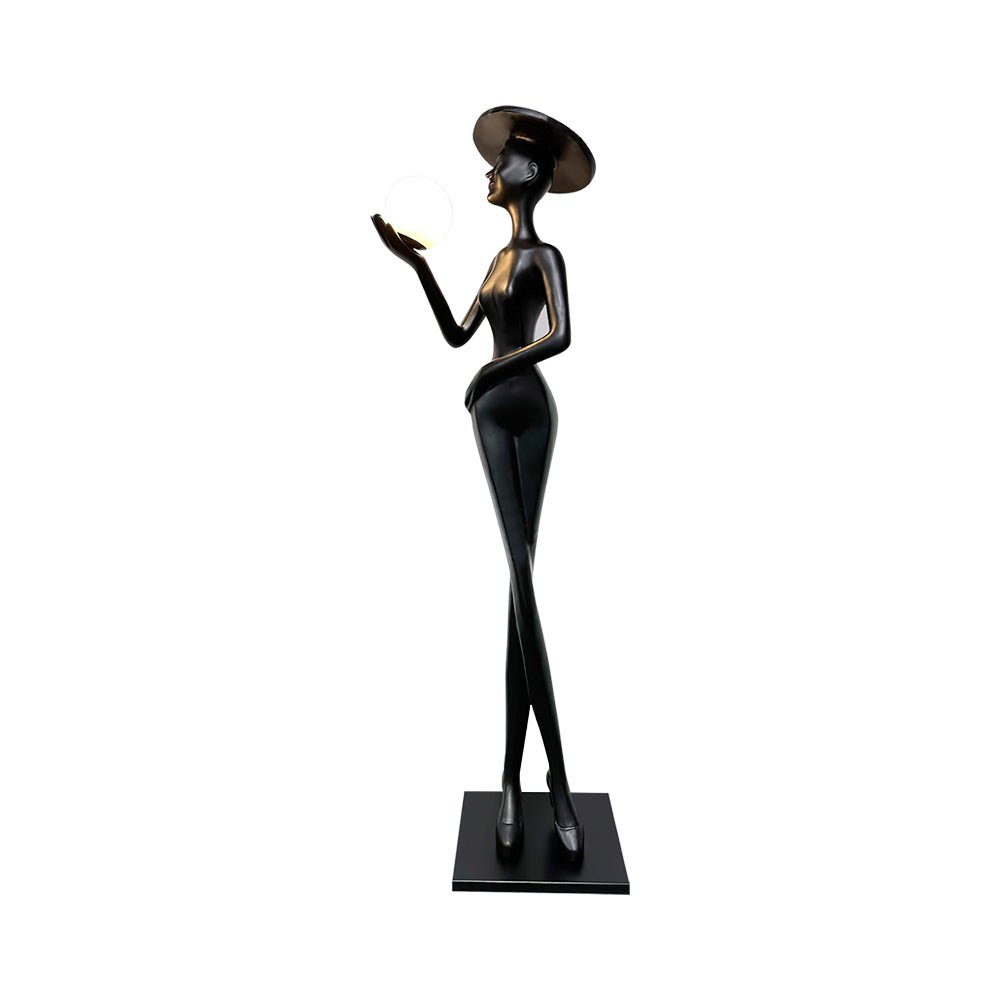 Zevinen Elegant Black Metal Floor Lamp - Blowlighting