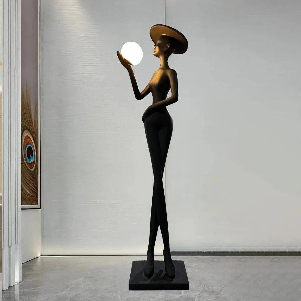 Zevinen Elegant Black Metal Floor Lamp - Blowlighting
