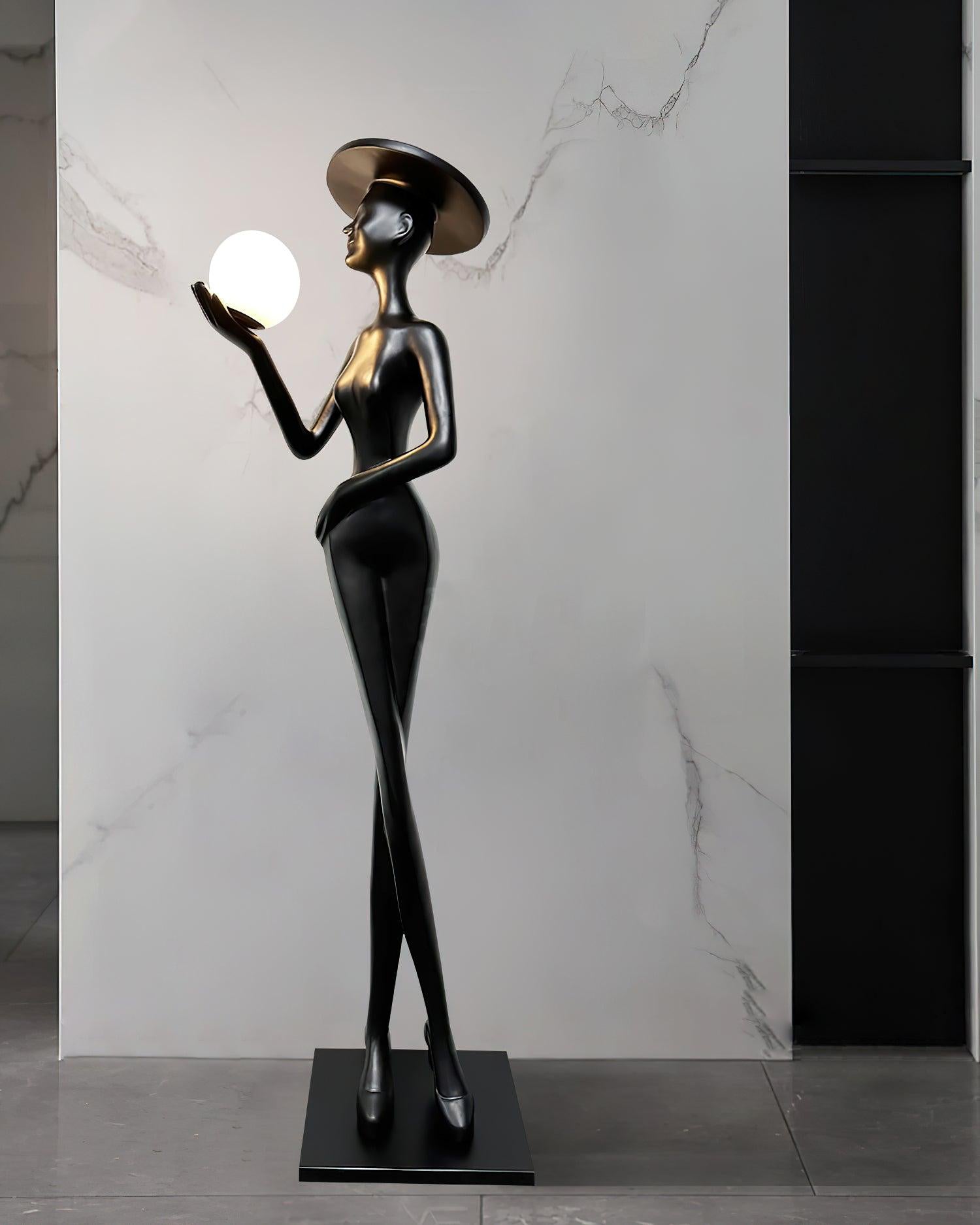 Zevinen Elegant Black Metal Floor Lamp - Blowlighting