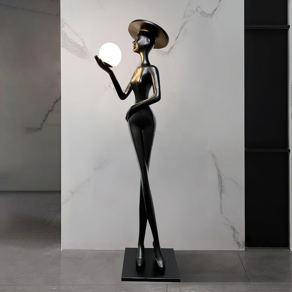 Zevinen Elegant Black Metal Floor Lamp - Blowlighting