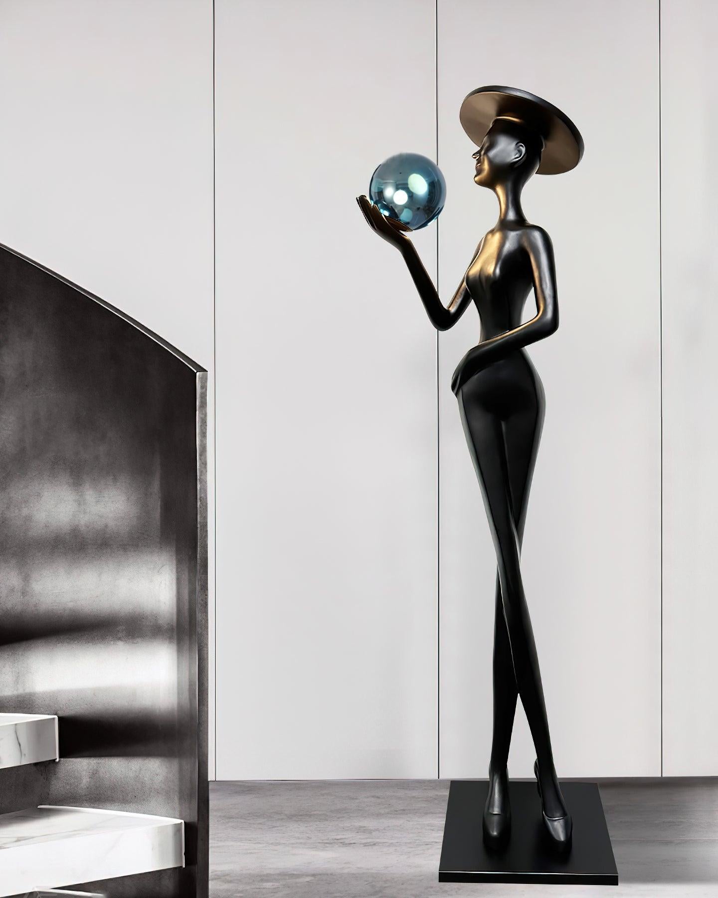Zevinen Elegant Black Metal Floor Lamp - Blowlighting