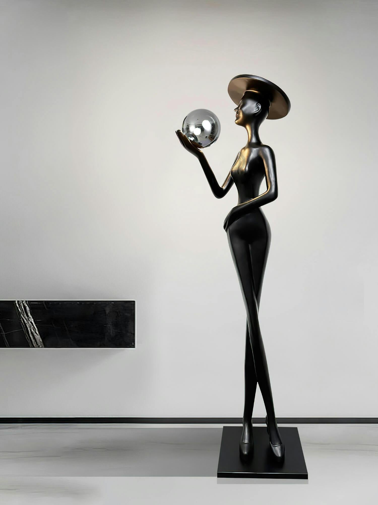 Zevinen Elegant Black Metal Floor Lamp - Blowlighting