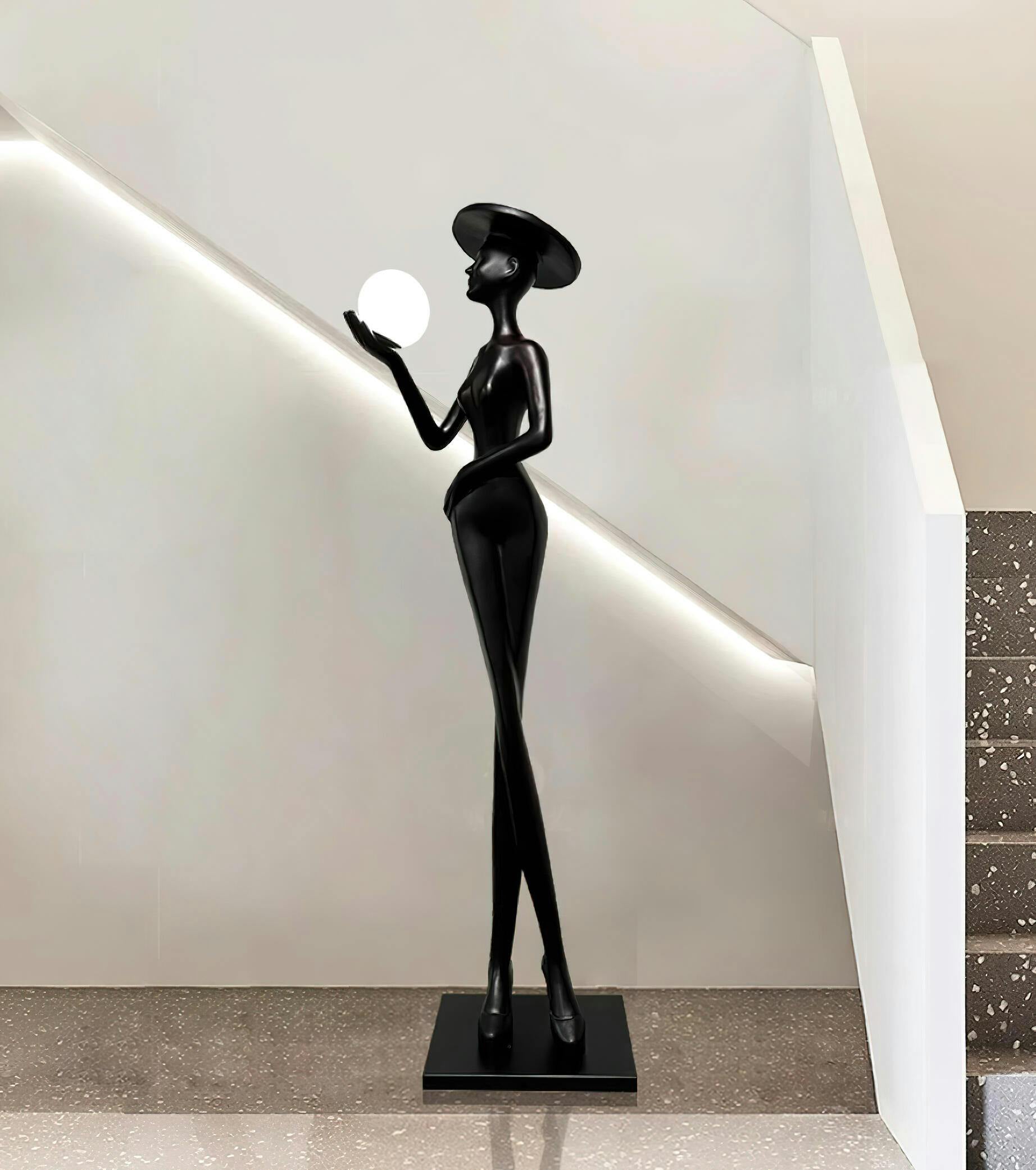 Zevinen Elegant Black Metal Floor Lamp - Blowlighting