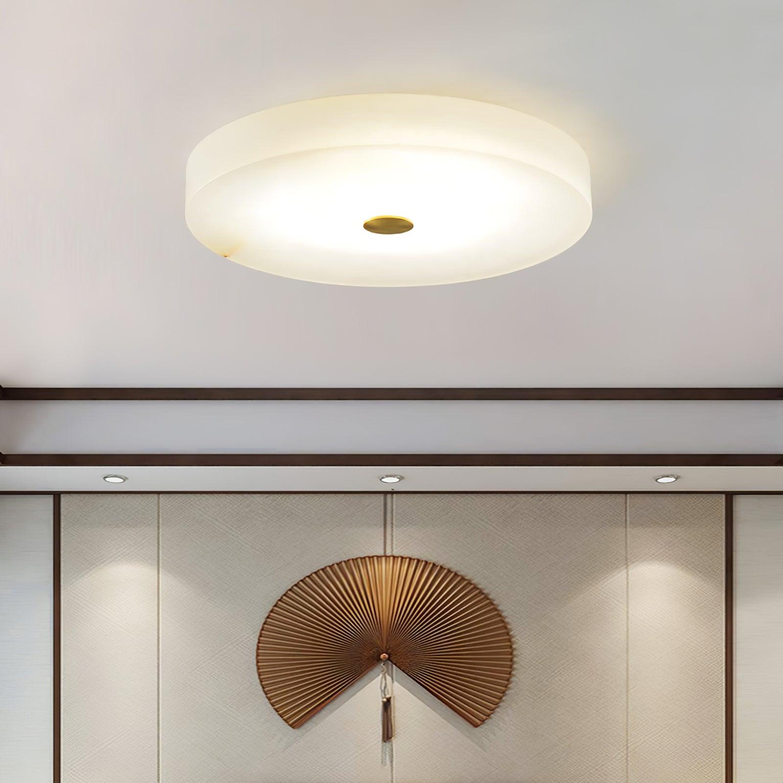Olaean Alabaster Flush Mount - Blowlighting