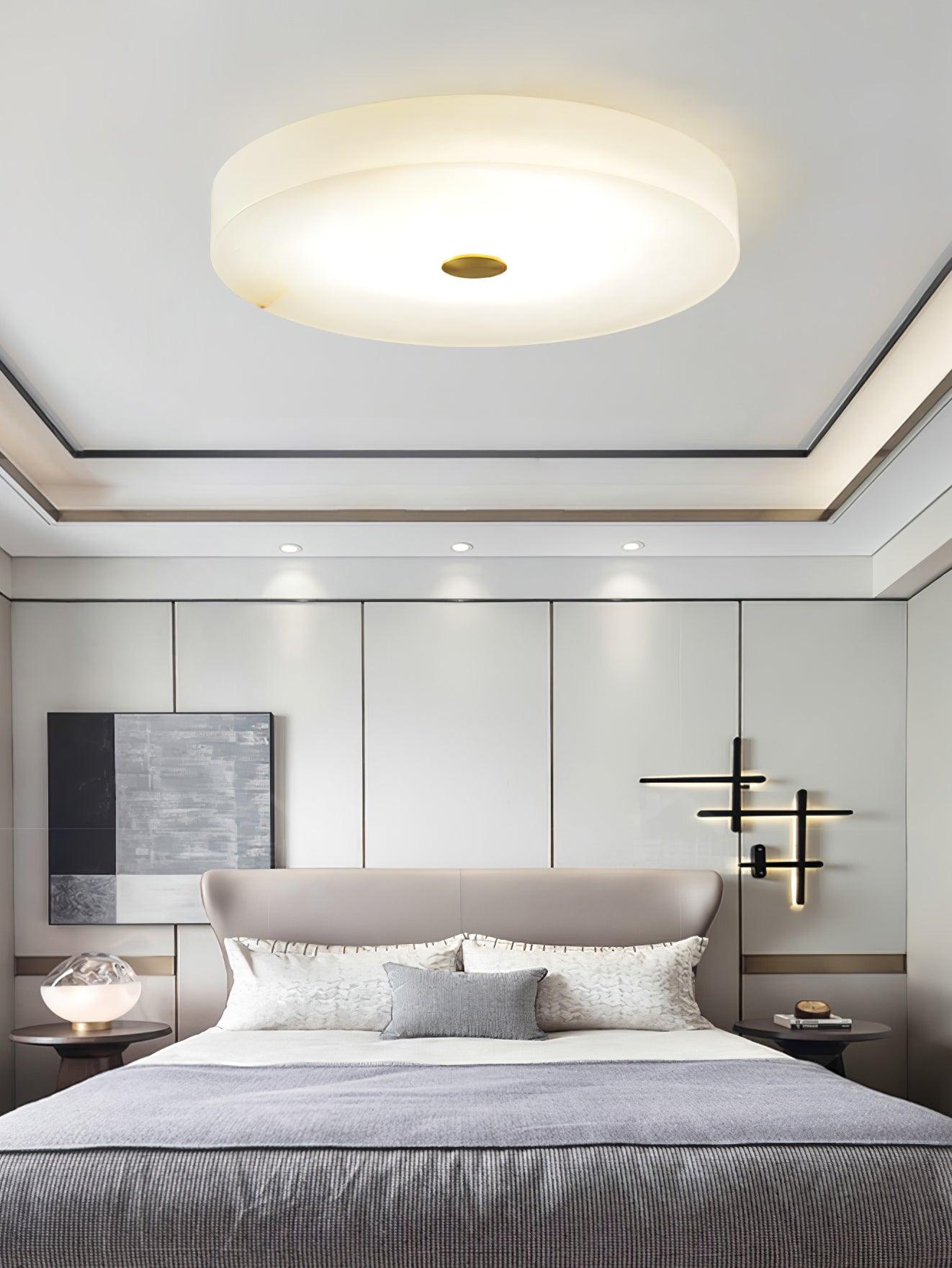 Olaean Alabaster Flush Mount - Blowlighting