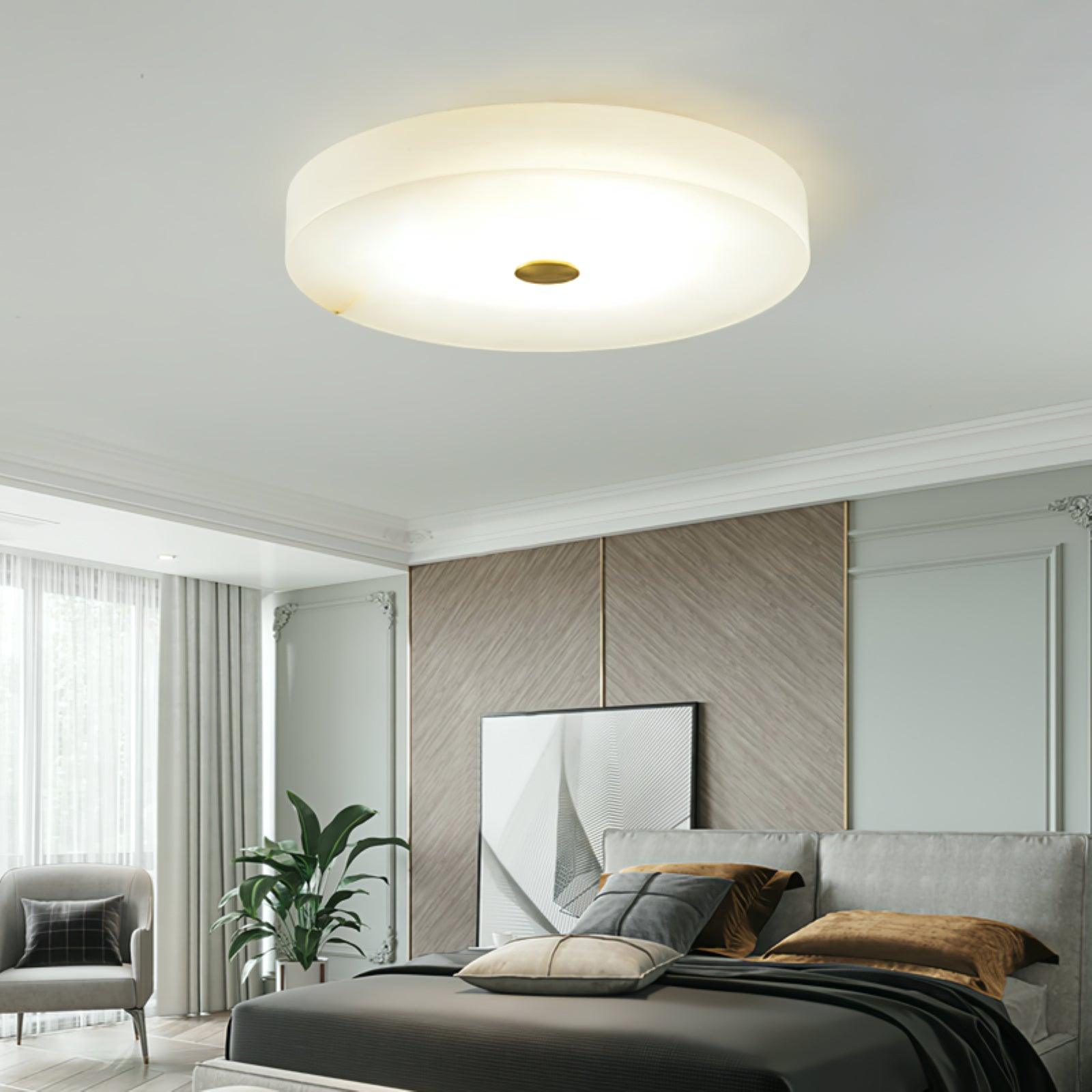 Olaean Alabaster Flush Mount - Blowlighting