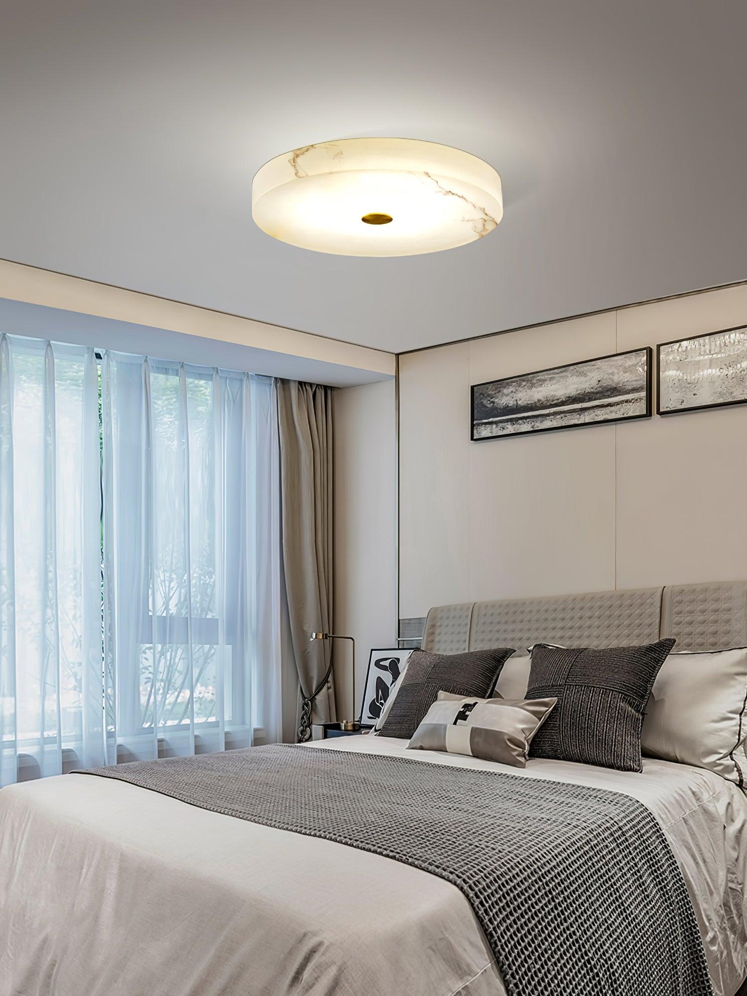 Olaean Alabaster Flush Mount - Blowlighting