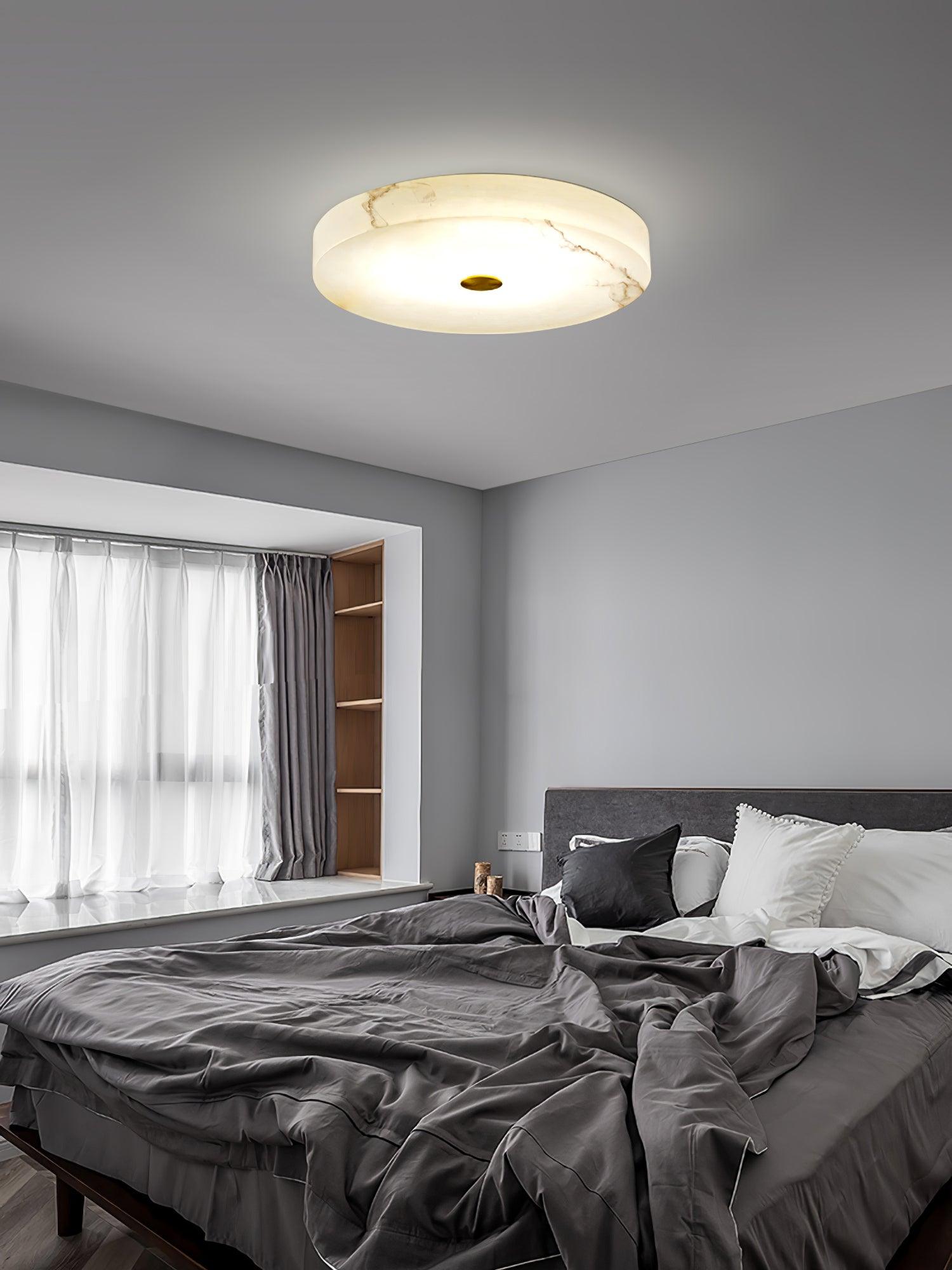 Olaean Alabaster Flush Mount - Blowlighting