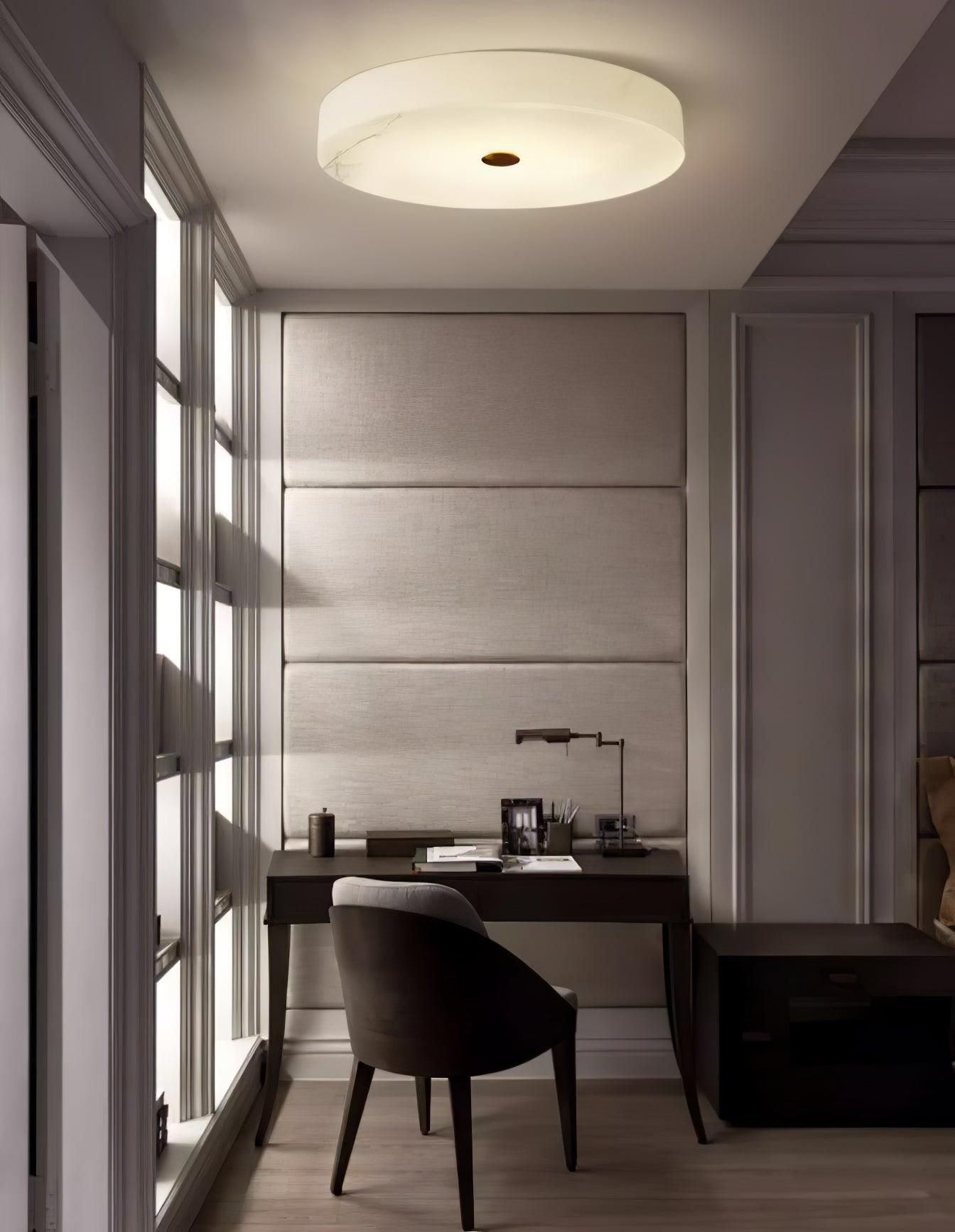 Olaean Alabaster Flush Mount - Blowlighting