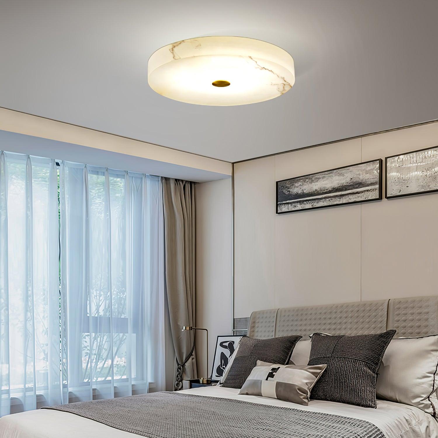 Olaean Alabaster Flush Mount - Blowlighting
