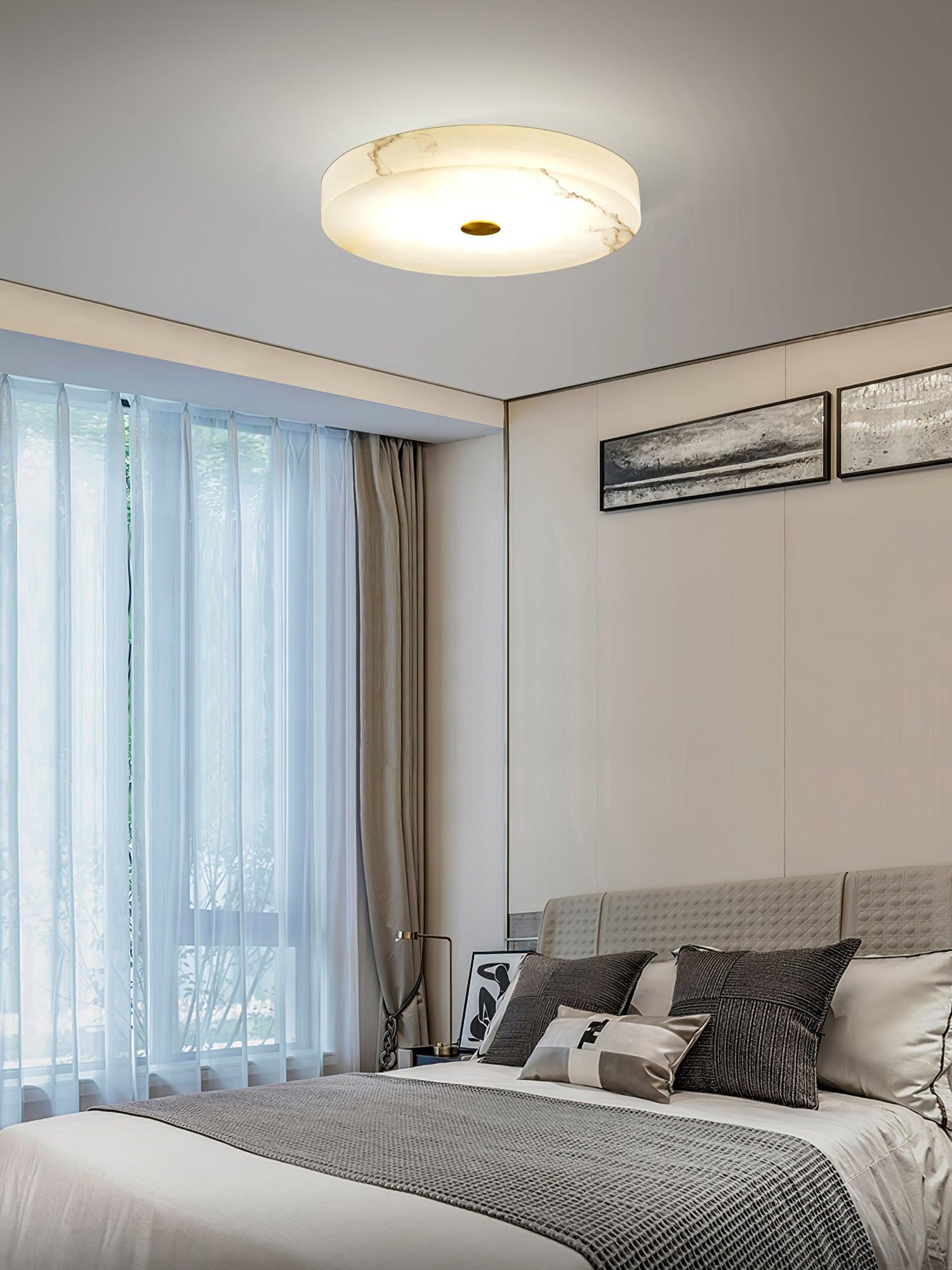 Olaean Alabaster Flush Mount - Blowlighting