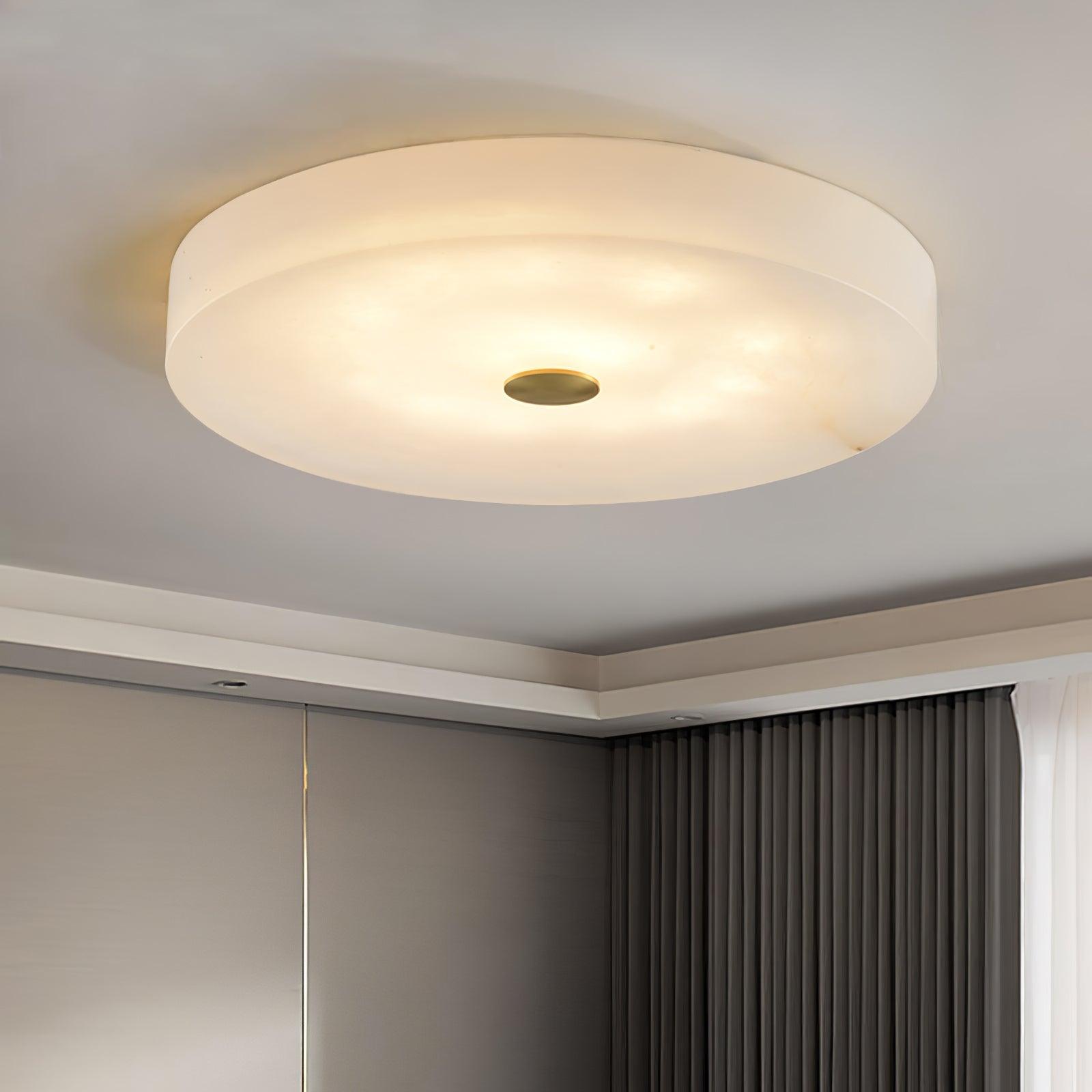 Olaean Alabaster Flush Mount - Blowlighting