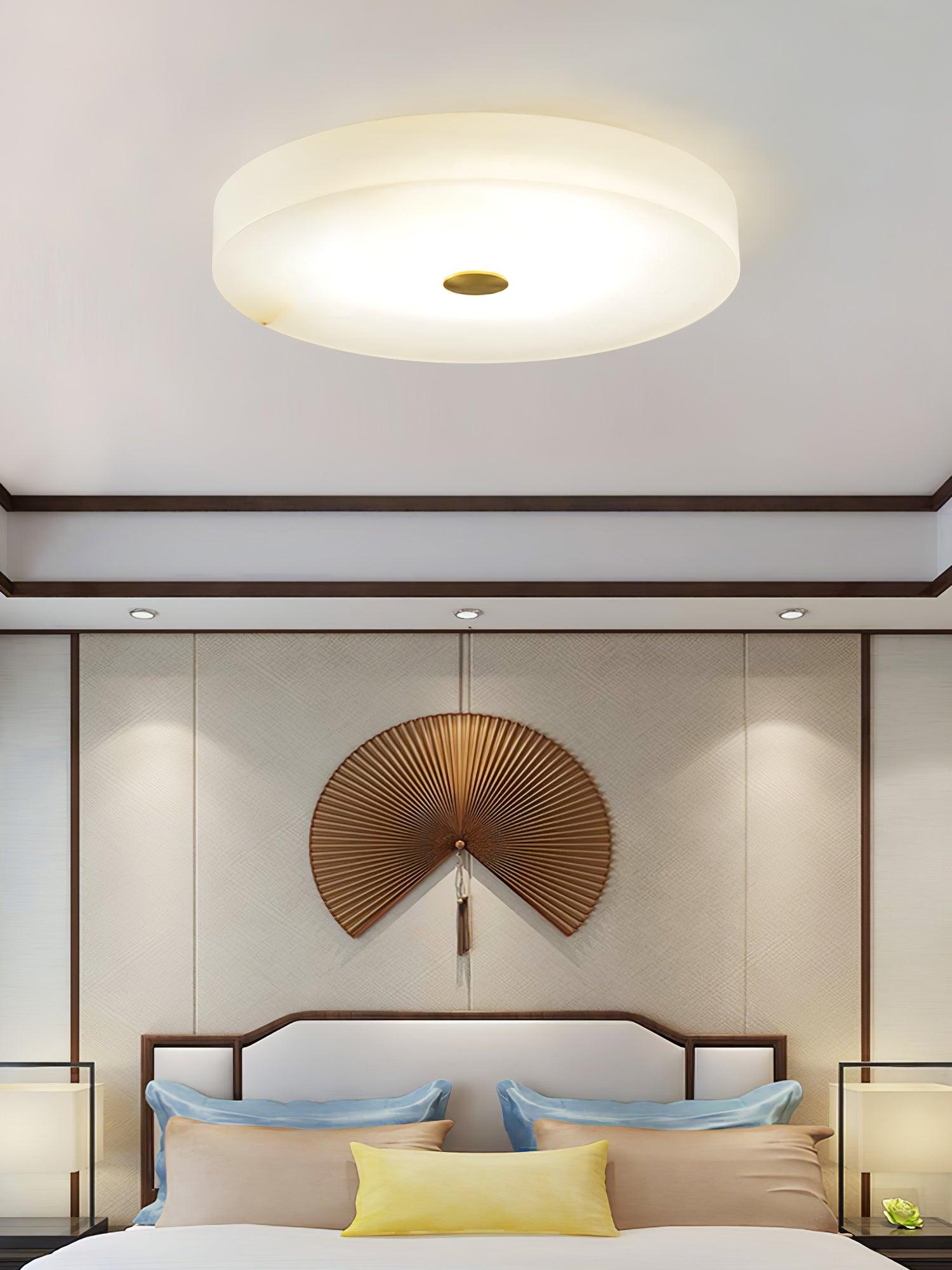 Olaean Alabaster Flush Mount - Blowlighting