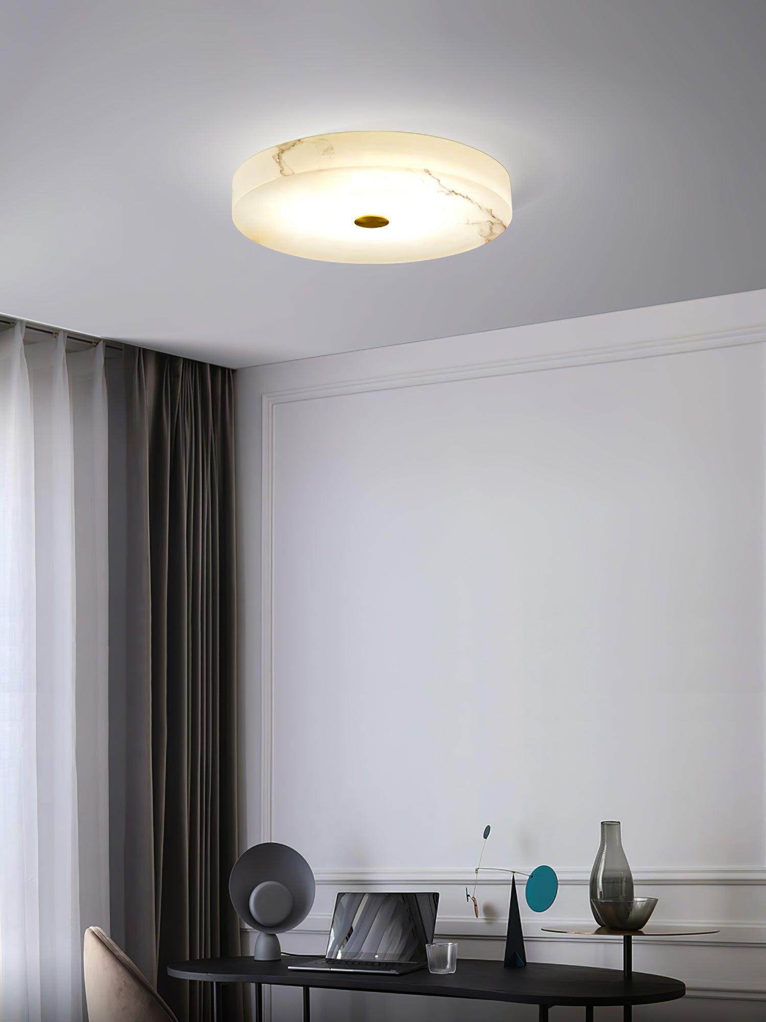 Olaean Alabaster Flush Mount - Blowlighting