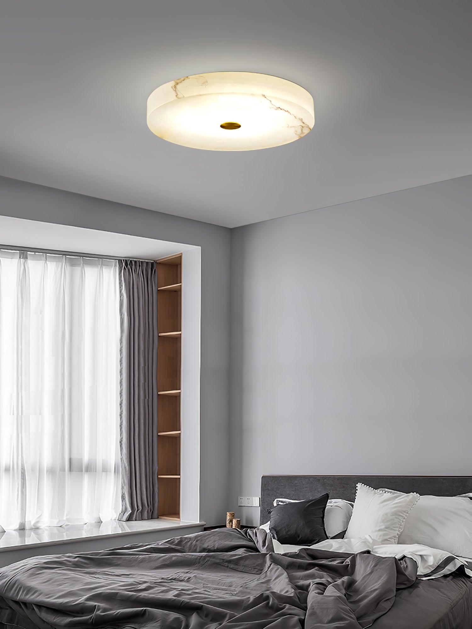 Olaean Alabaster Flush Mount - Blowlighting