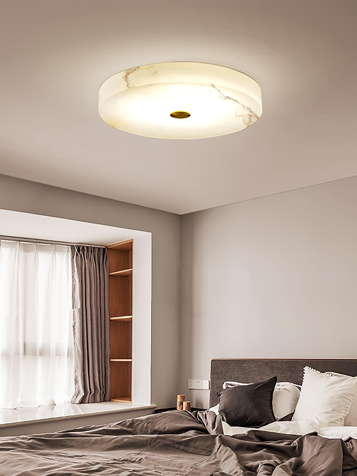 Olaean Alabaster Flush Mount - Blowlighting