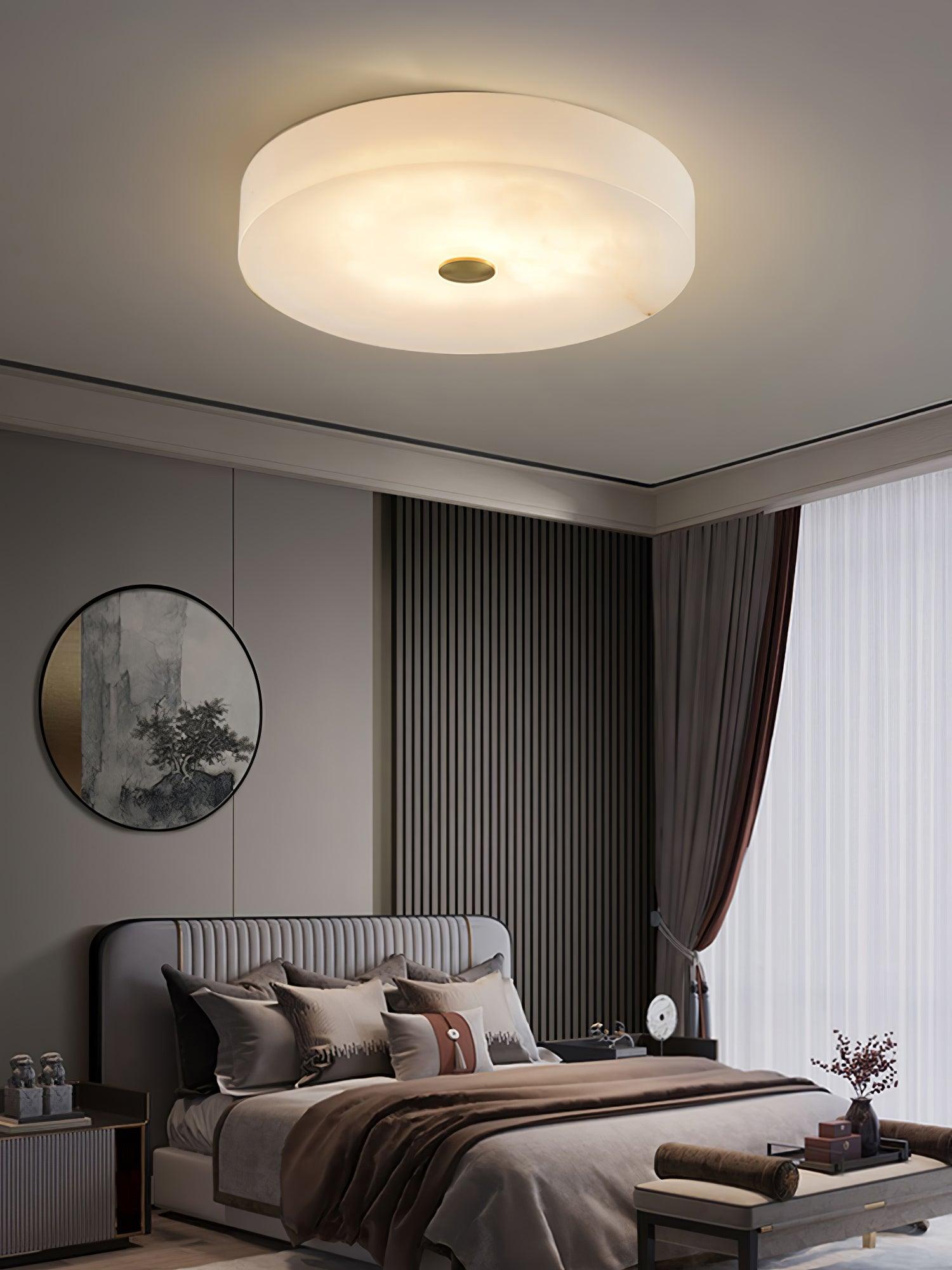Olaean Alabaster Flush Mount - Blowlighting