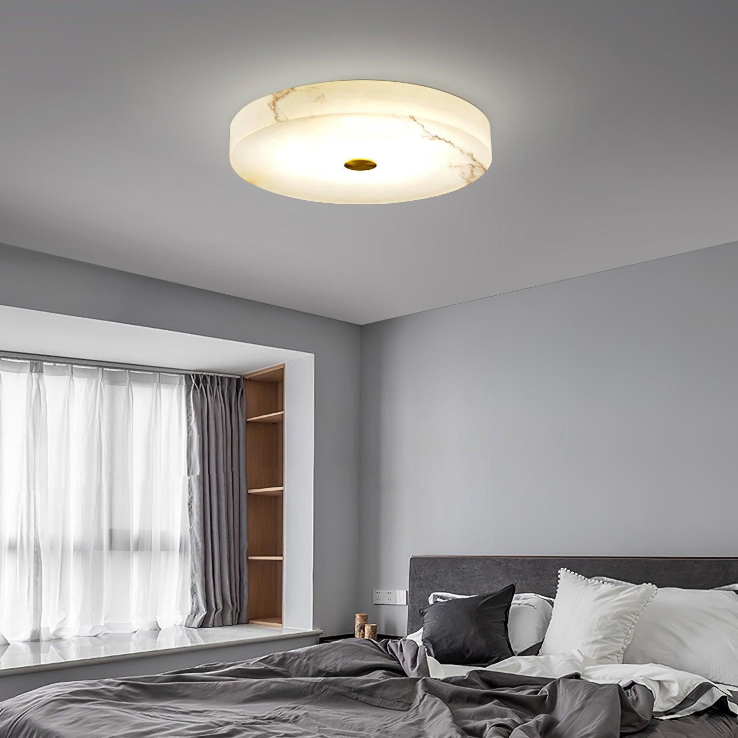 Olaean Alabaster Flush Mount - Blowlighting