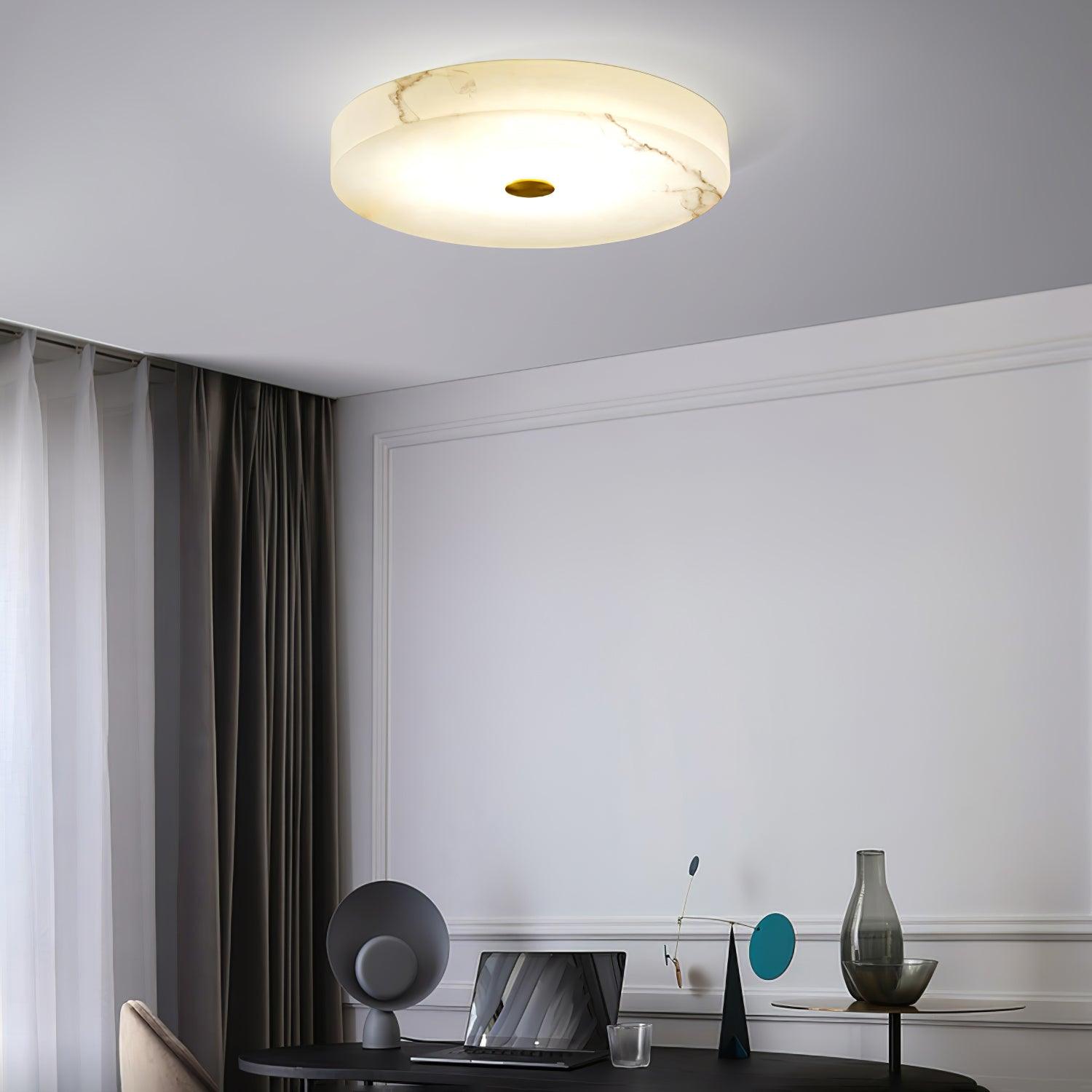 Olaean Alabaster Flush Mount - Blowlighting