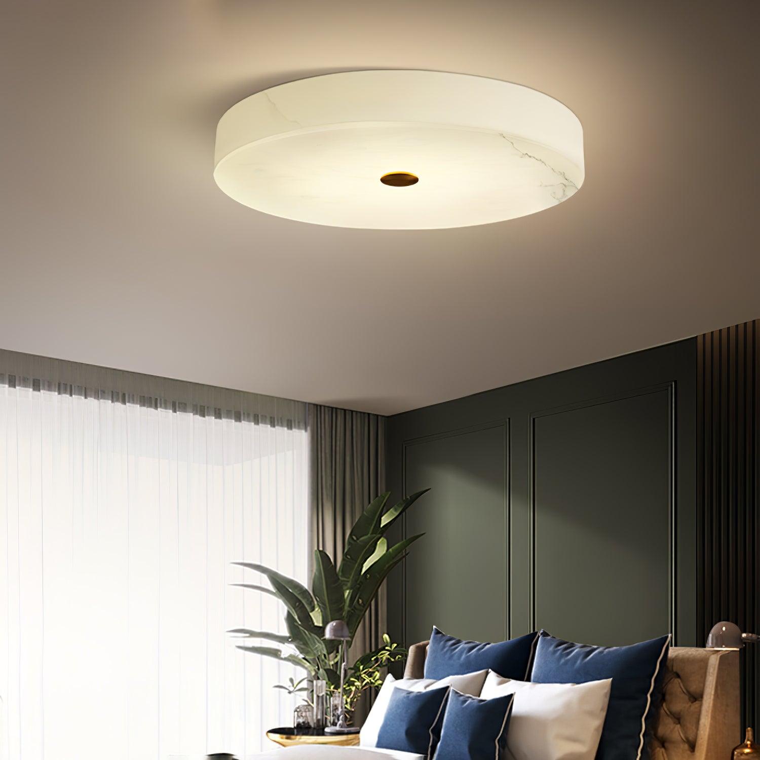 Olaean Alabaster Flush Mount - Blowlighting