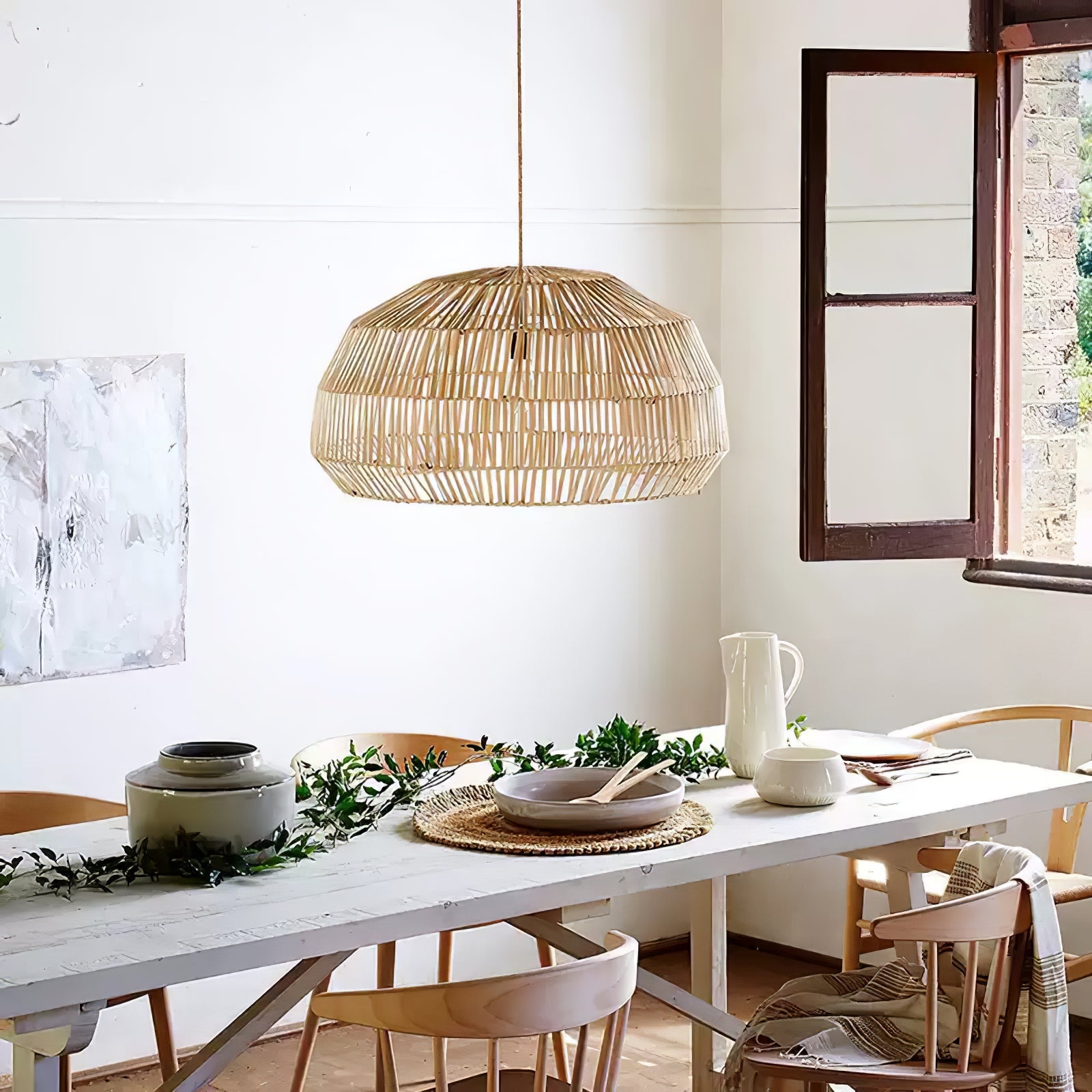 Cucarel Rattan Pendant Light - Blowlighting
