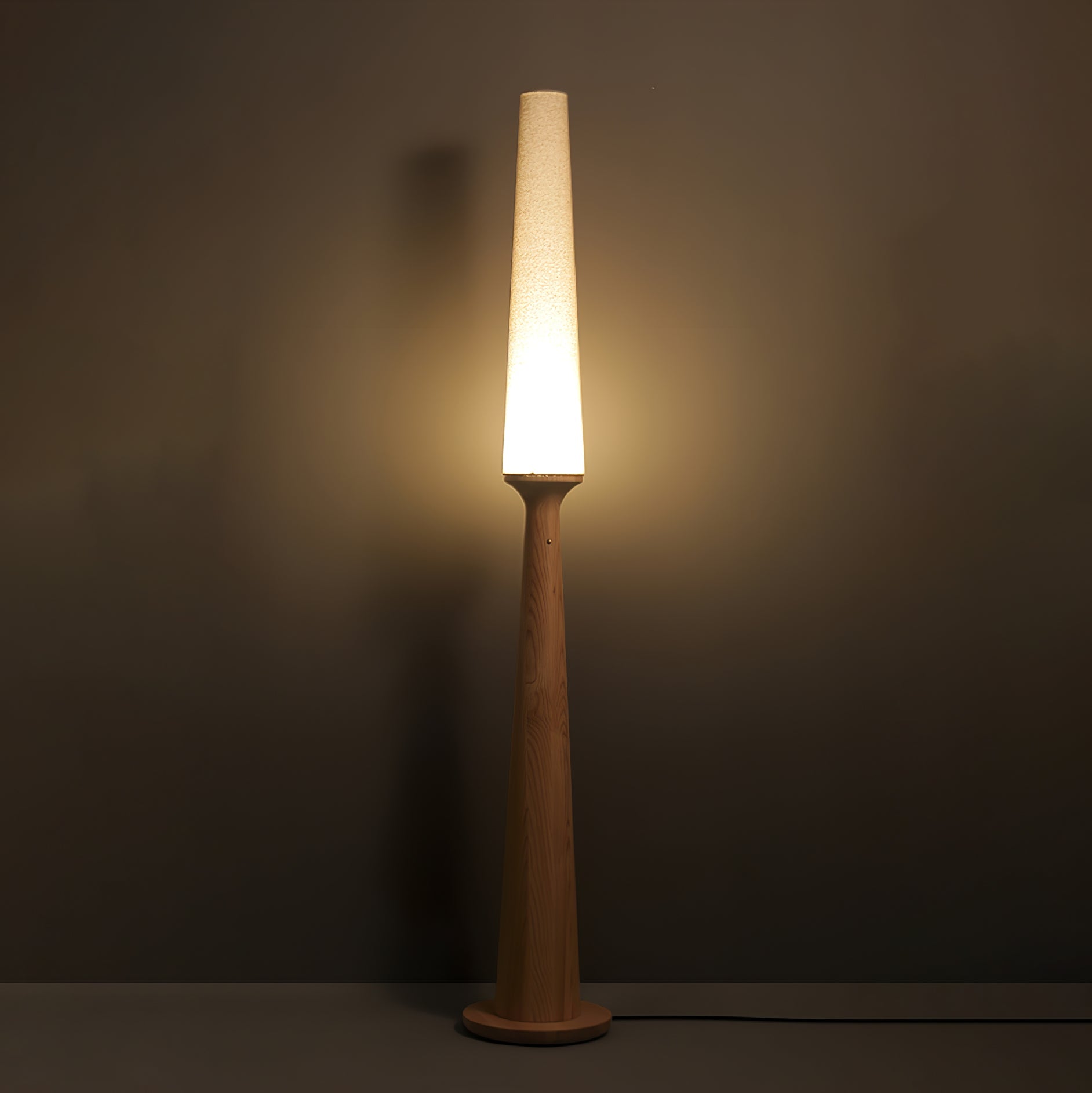 Vetheora Tapered Wood Floor Lamp - Blowlighting