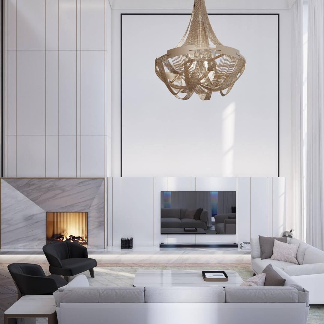 Tassel Aluminum Chain Chandelier - Blowlighting