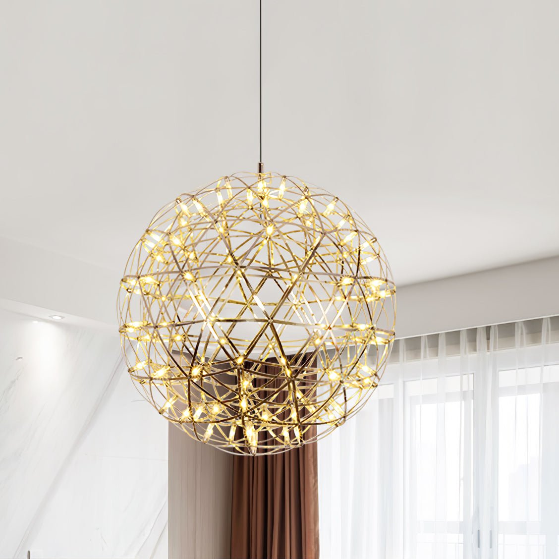 Gold Spark Ball Pendant Light - Blowlighting