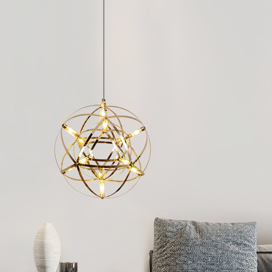Gold Spark Ball Pendant Light - Blowlighting