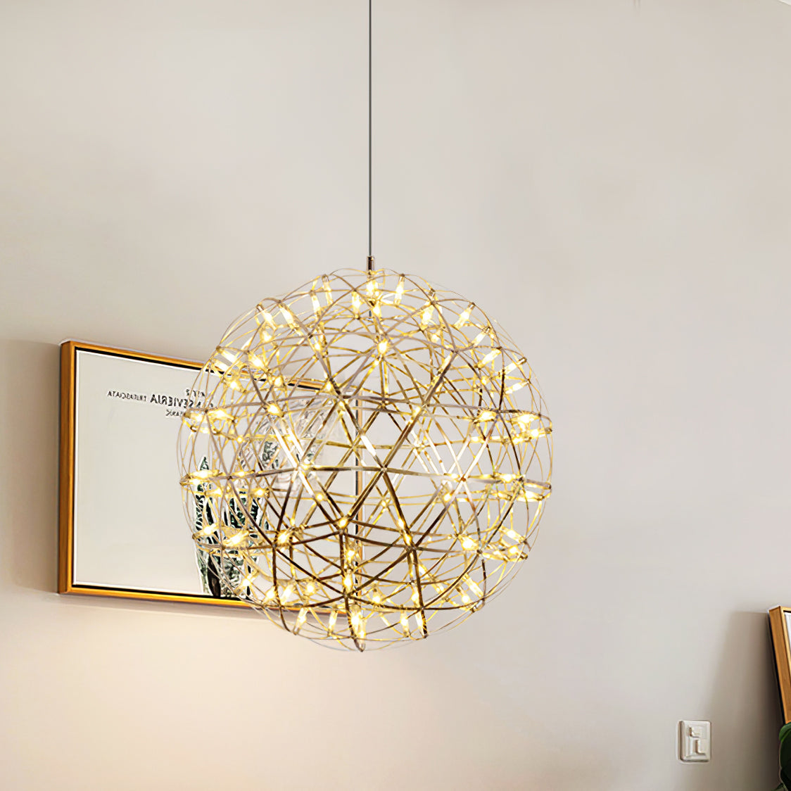 Silver Spark Ball Pendant Light - Blowlighting