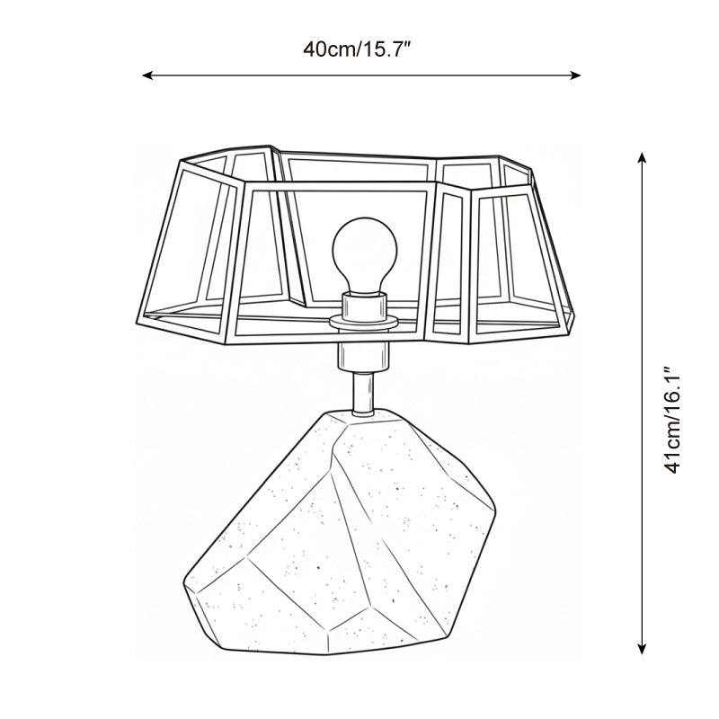 Spectra Modern Travertine Table Light