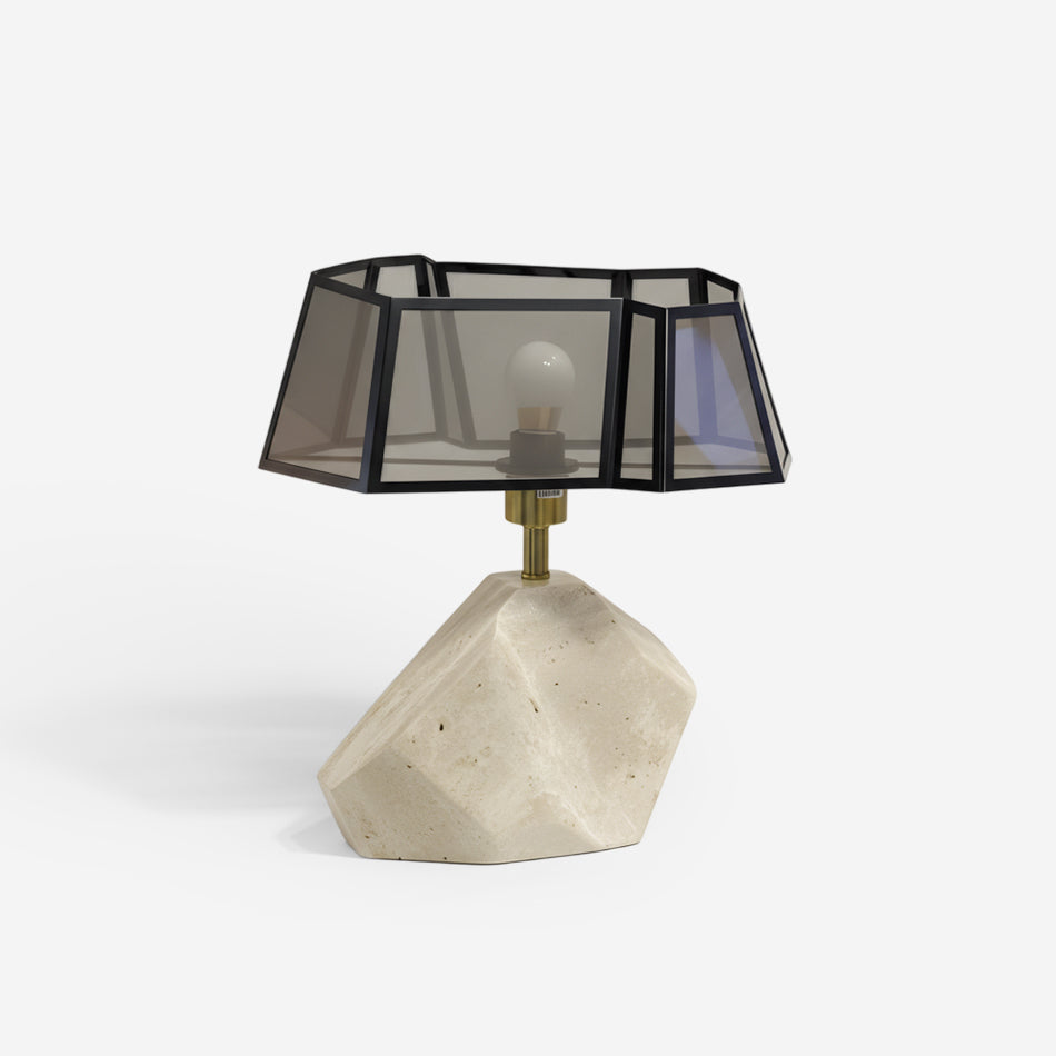 Spectra Modern Travertine Table Light