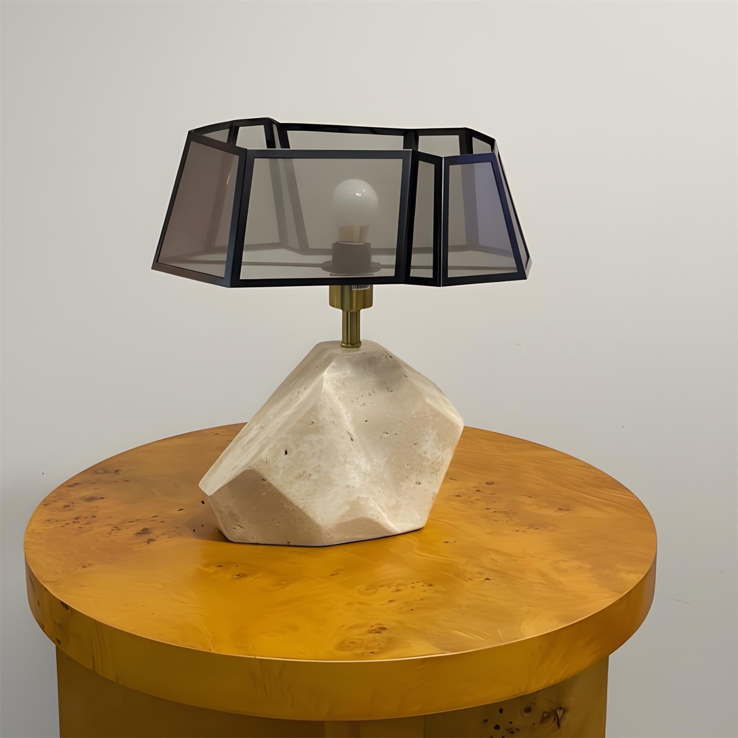 Spectra Modern Travertine Table Light