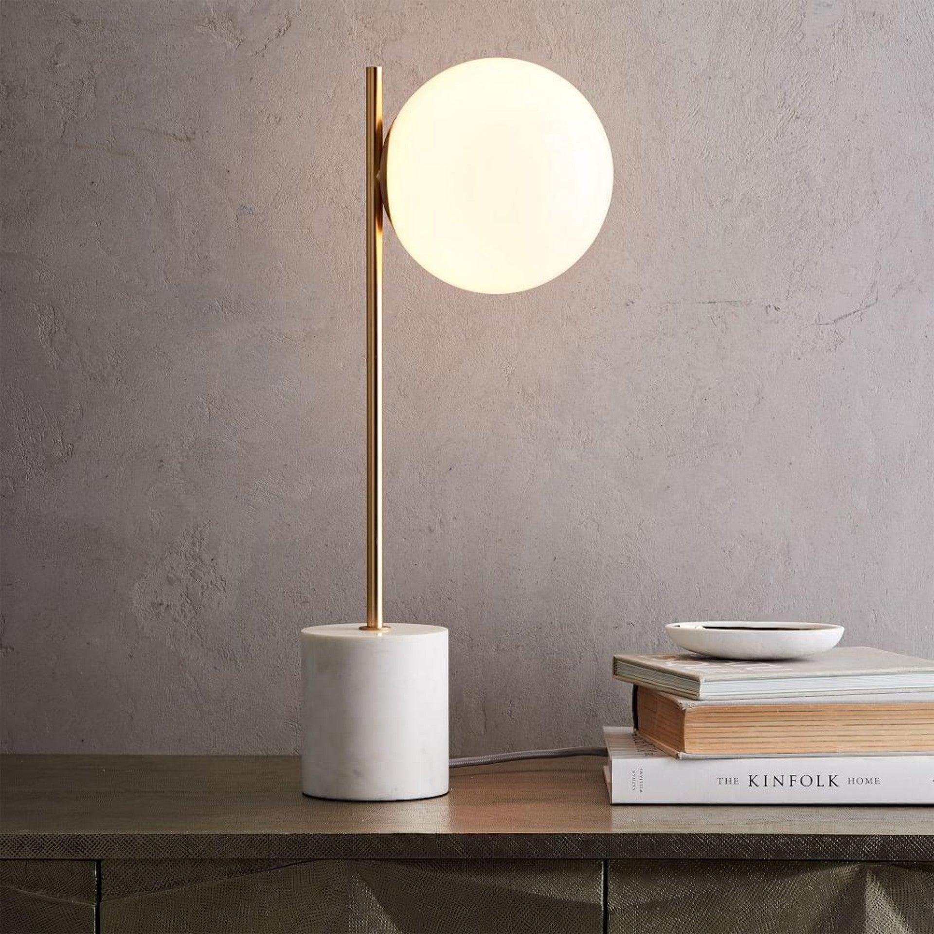 Sphere & Stem Table Lamp - Blowlighting
