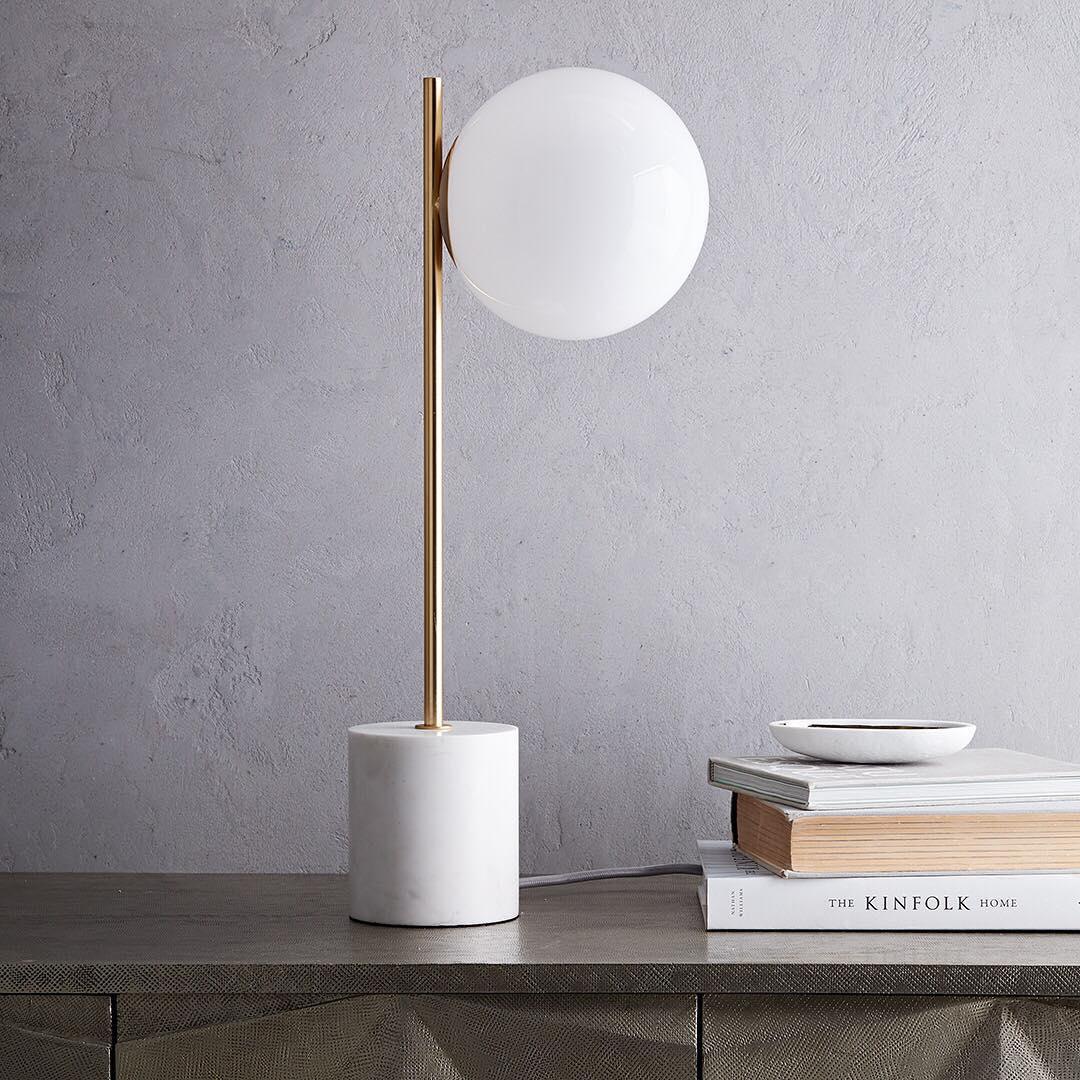 Sphere & Stem Table Lamp - Blowlighting