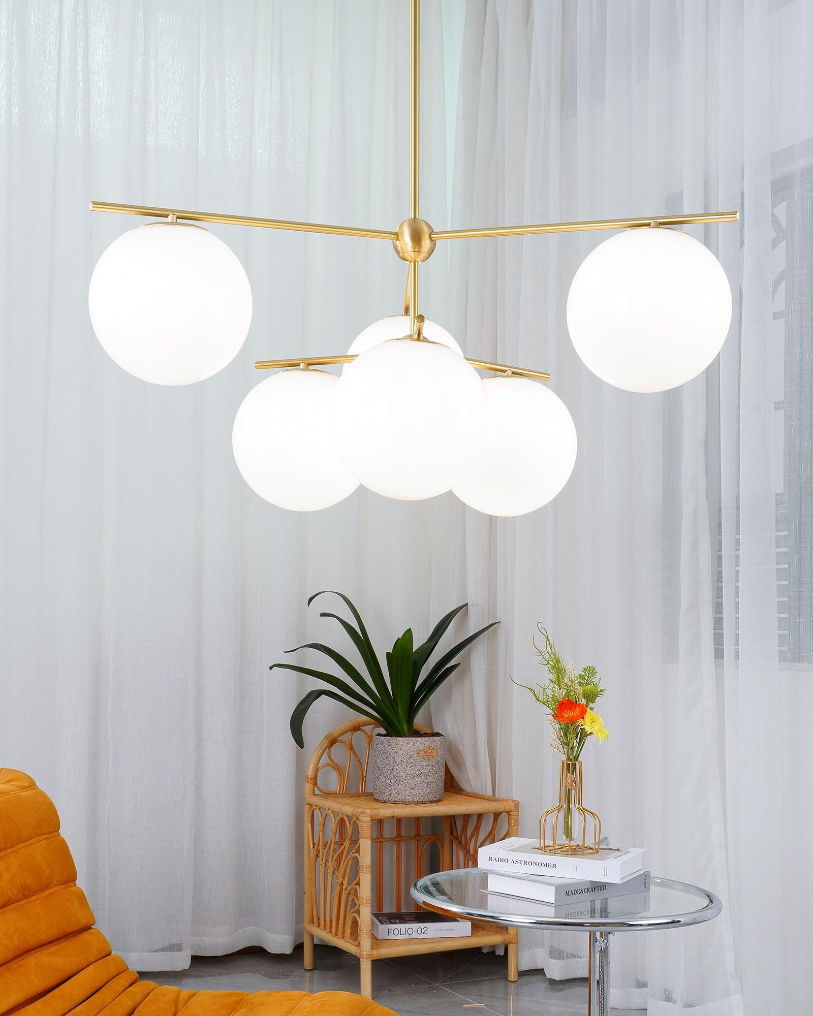 Sphere & Stem Chandelier - Blowlighting