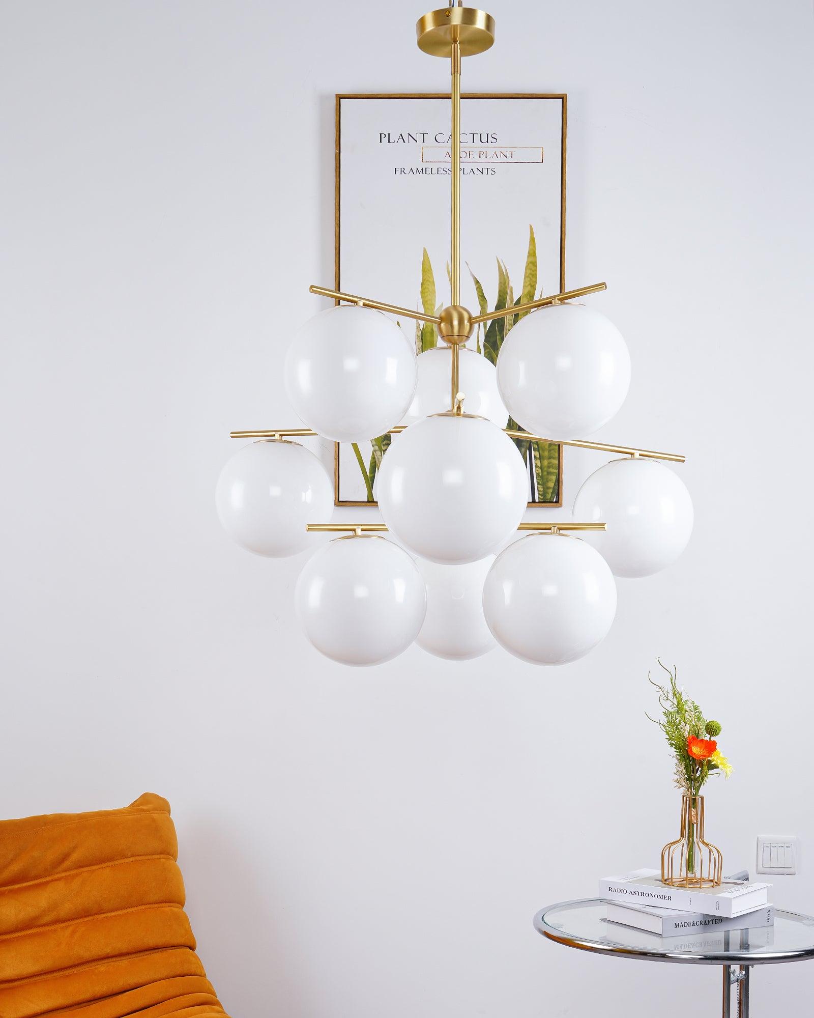 Sphere & Stem Chandelier - Blowlighting