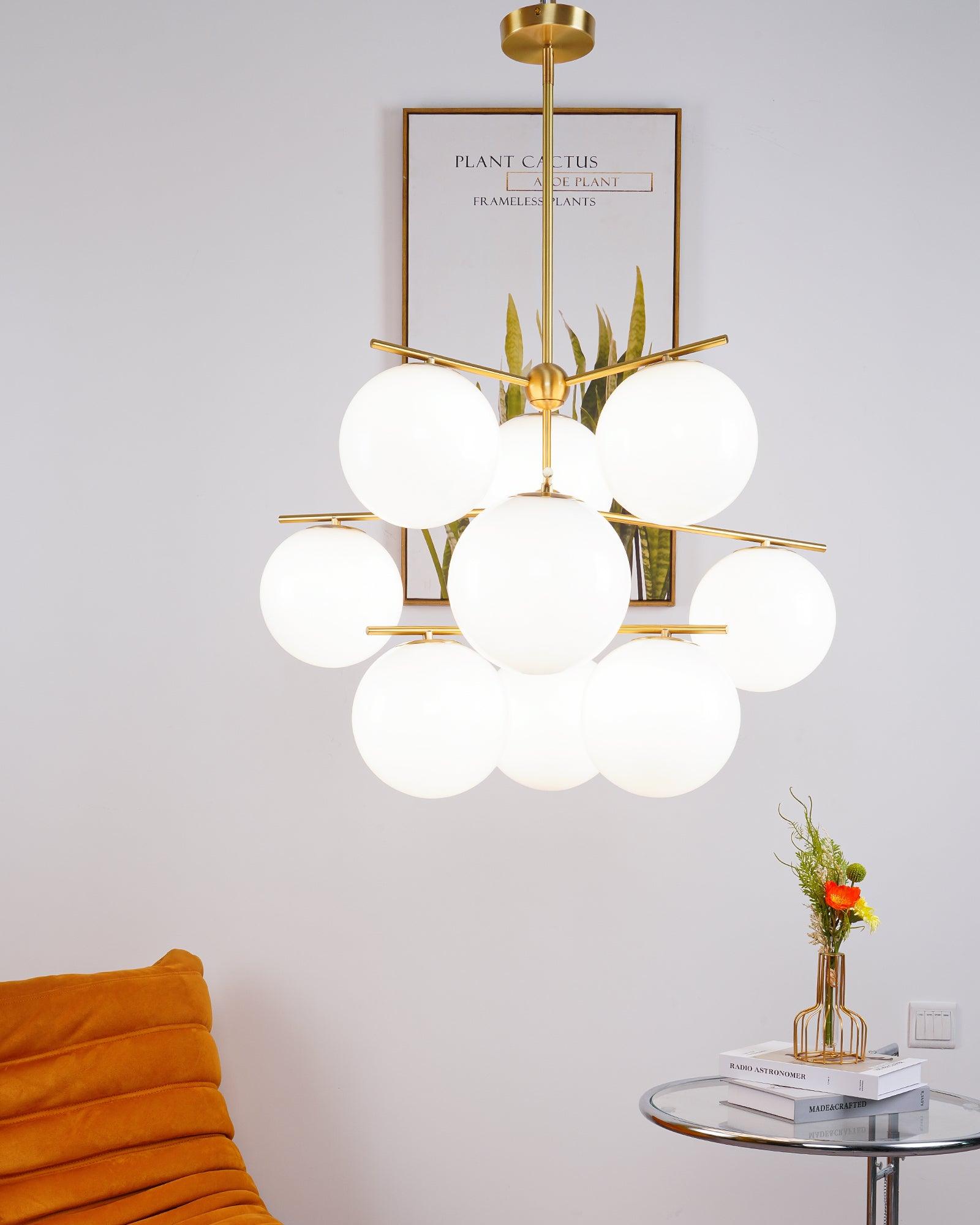 Sphere & Stem Chandelier - Blowlighting