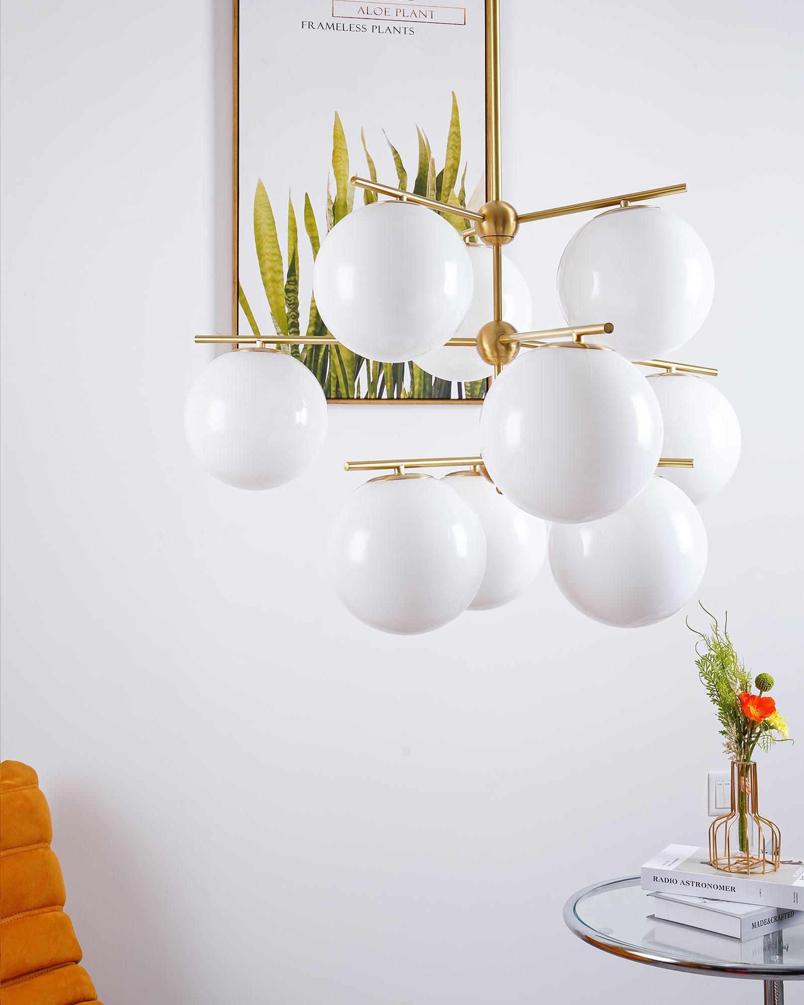 Sphere & Stem Chandelier - Blowlighting