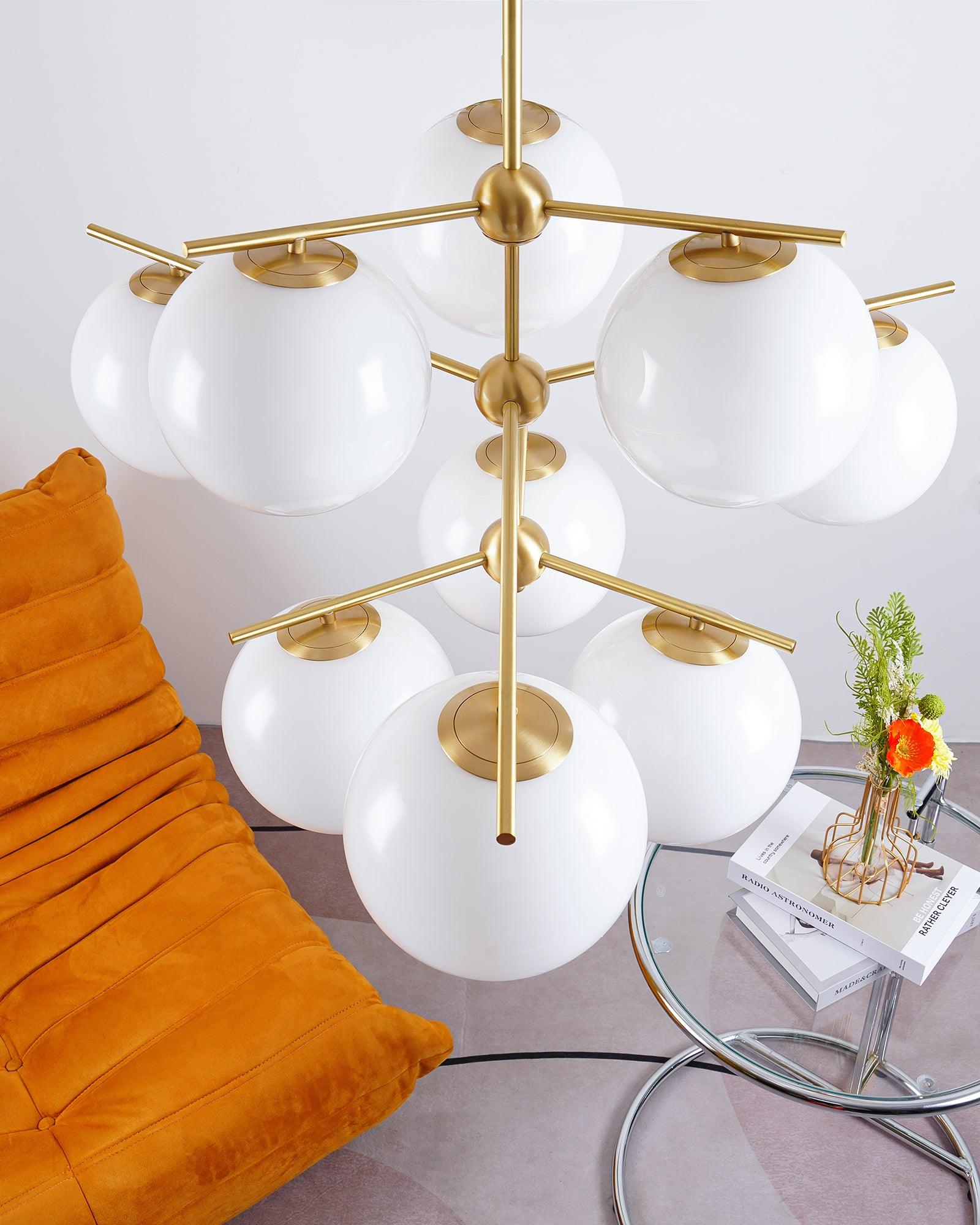 Sphere & Stem Chandelier - Blowlighting