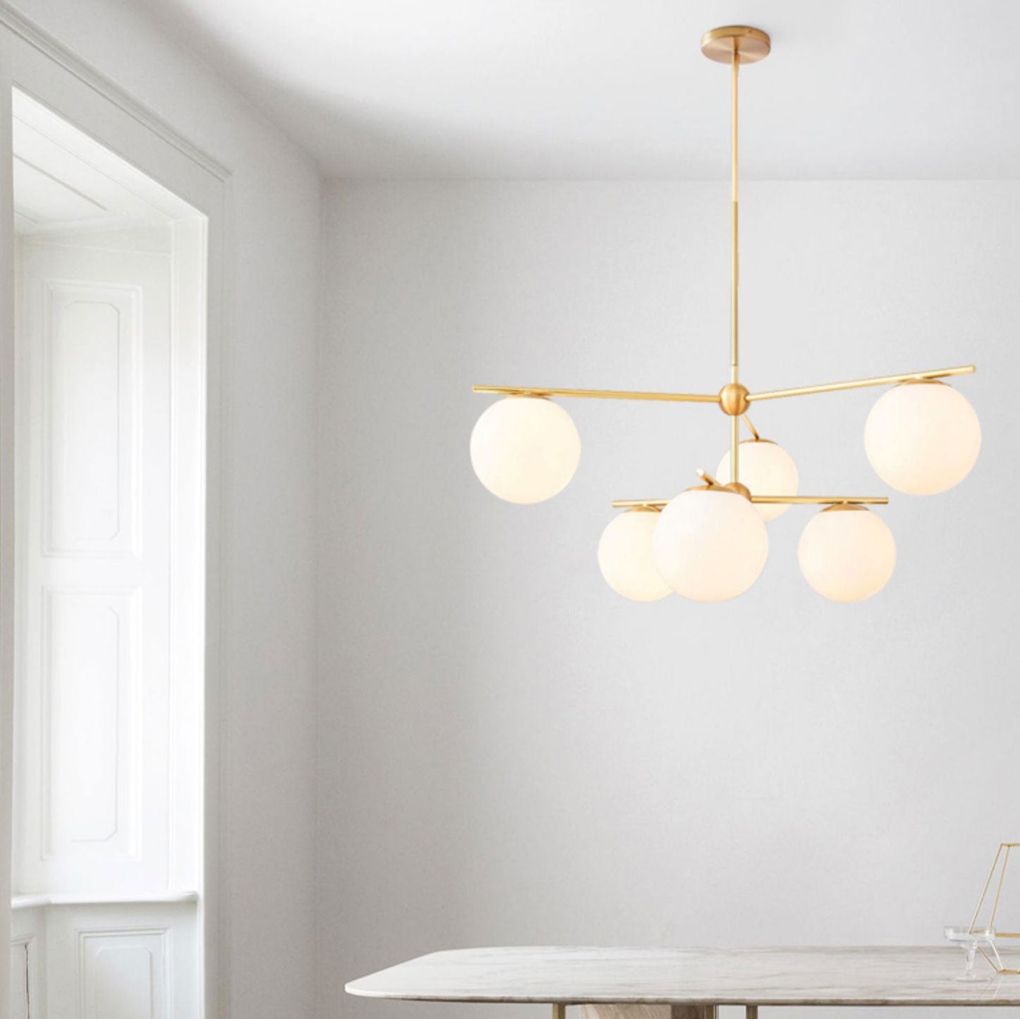 Sphere & Stem Chandelier - Blowlighting